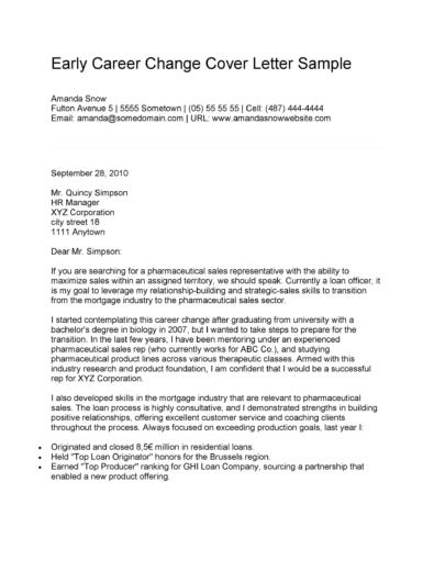 cover letter sample career break