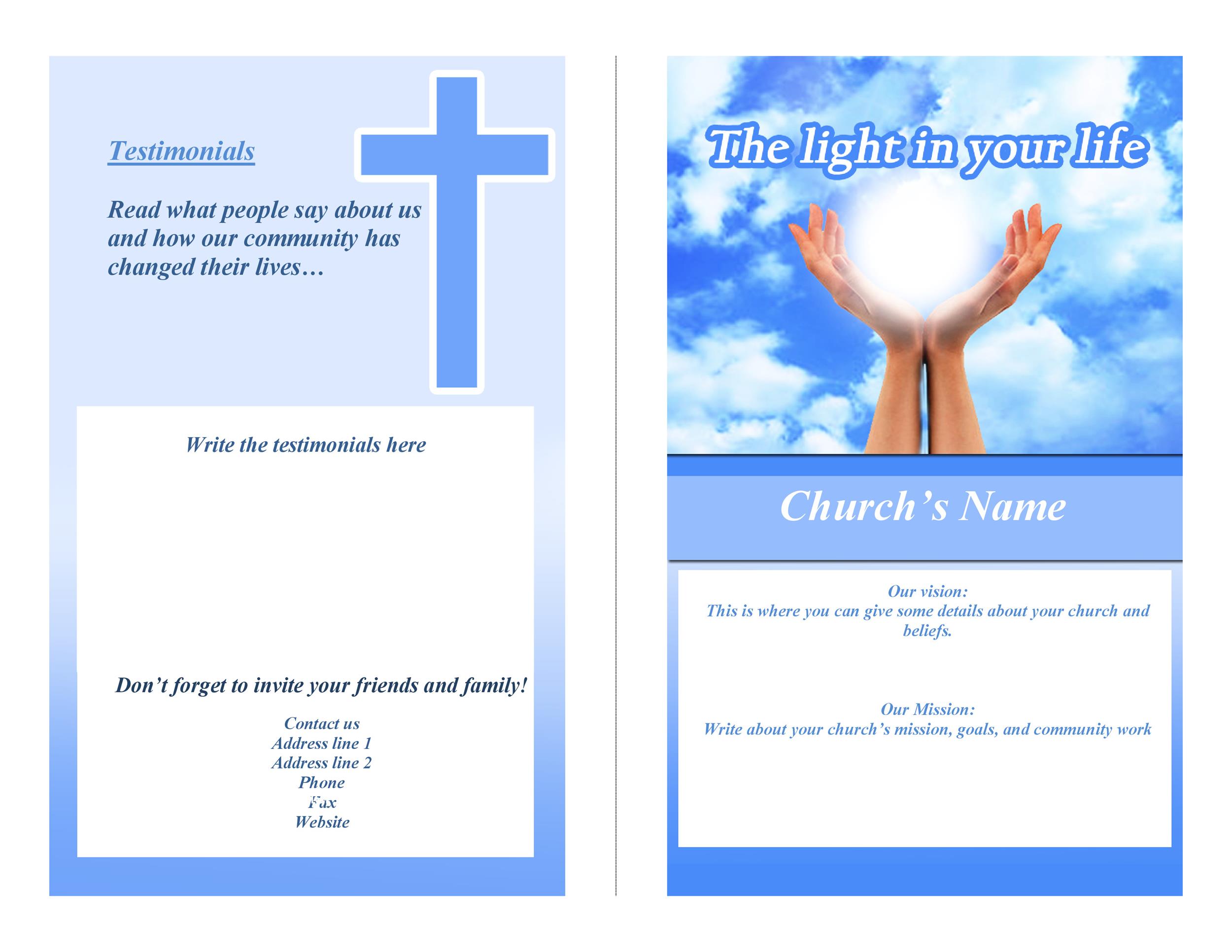 Free Printable Church Bulletin Templates - Printable World Holiday