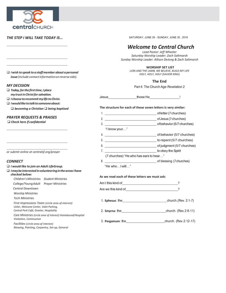 33 Free Church Bulletin Templates (+Church Programs) ᐅ TemplateLab