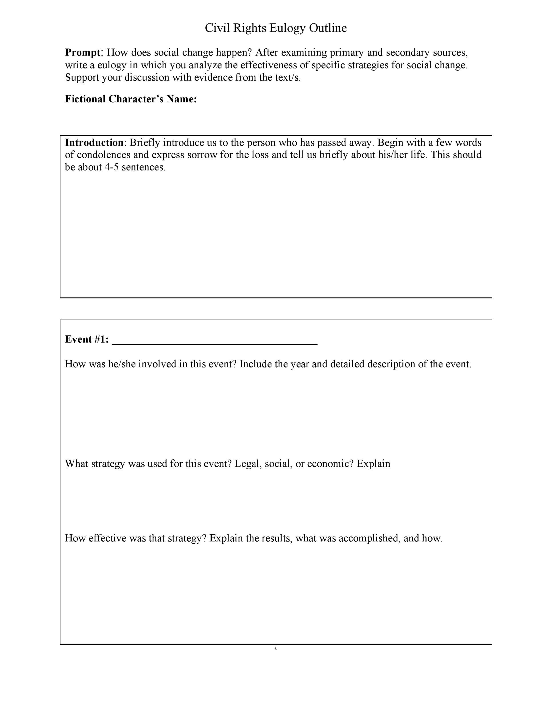 Free eulogy template 06