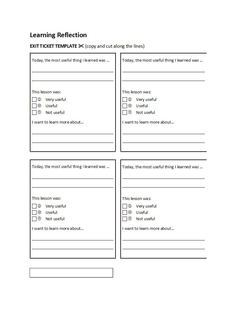 Free exit ticket template 03