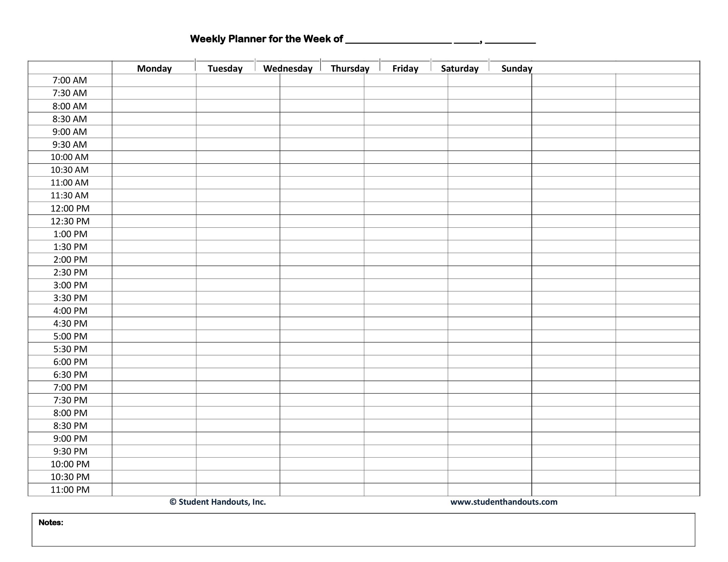 Printable Hourly Schedule Customize And Print