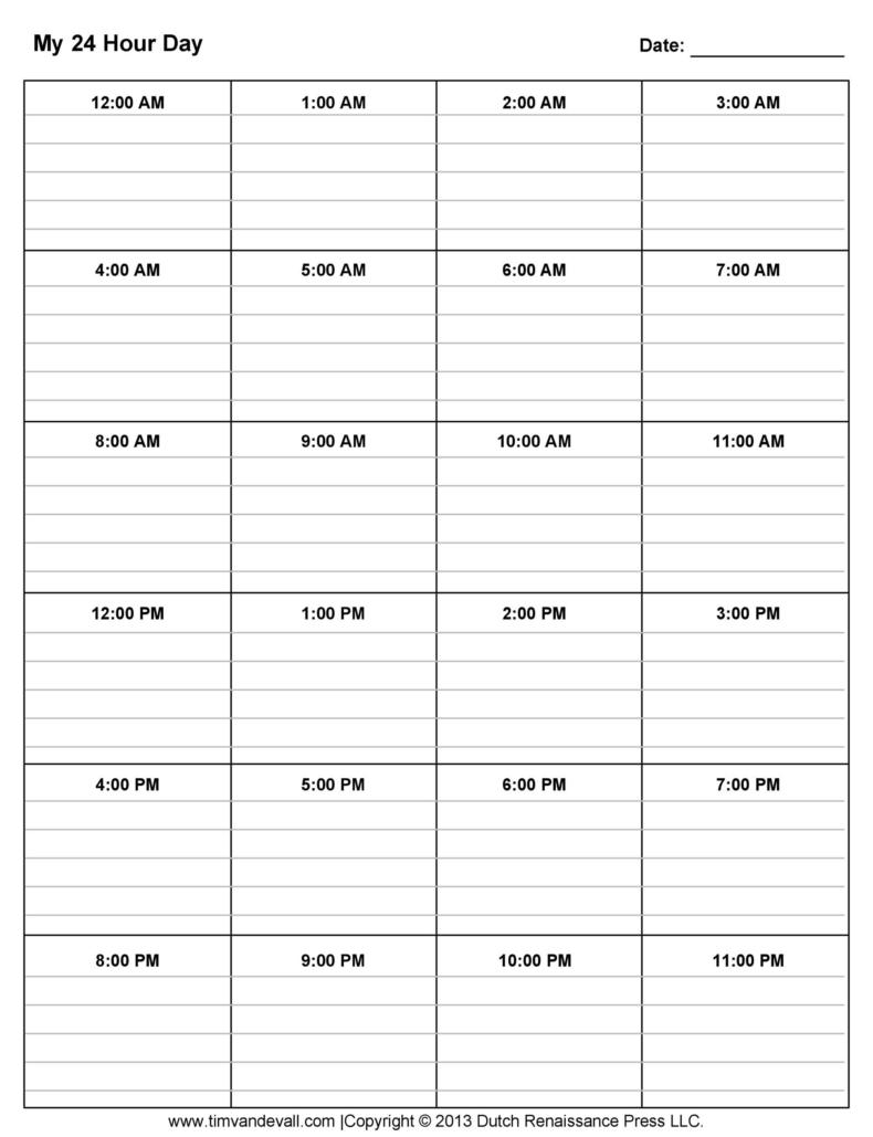 Printable Daily Hourly Schedule Template Daily Schedule Printable Vrogue