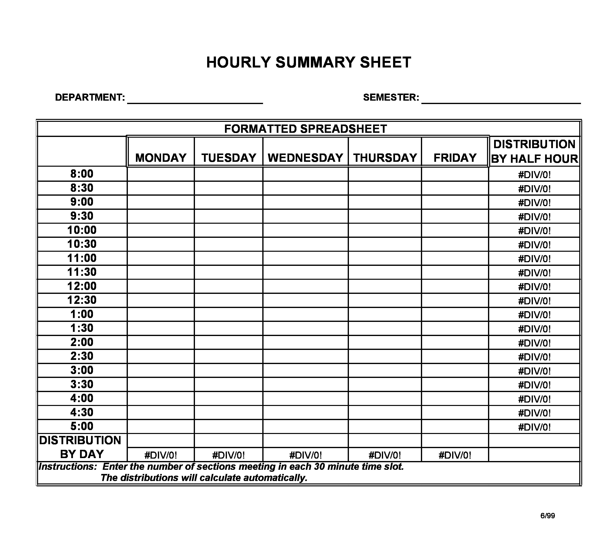 Free hourly schedule template 21
