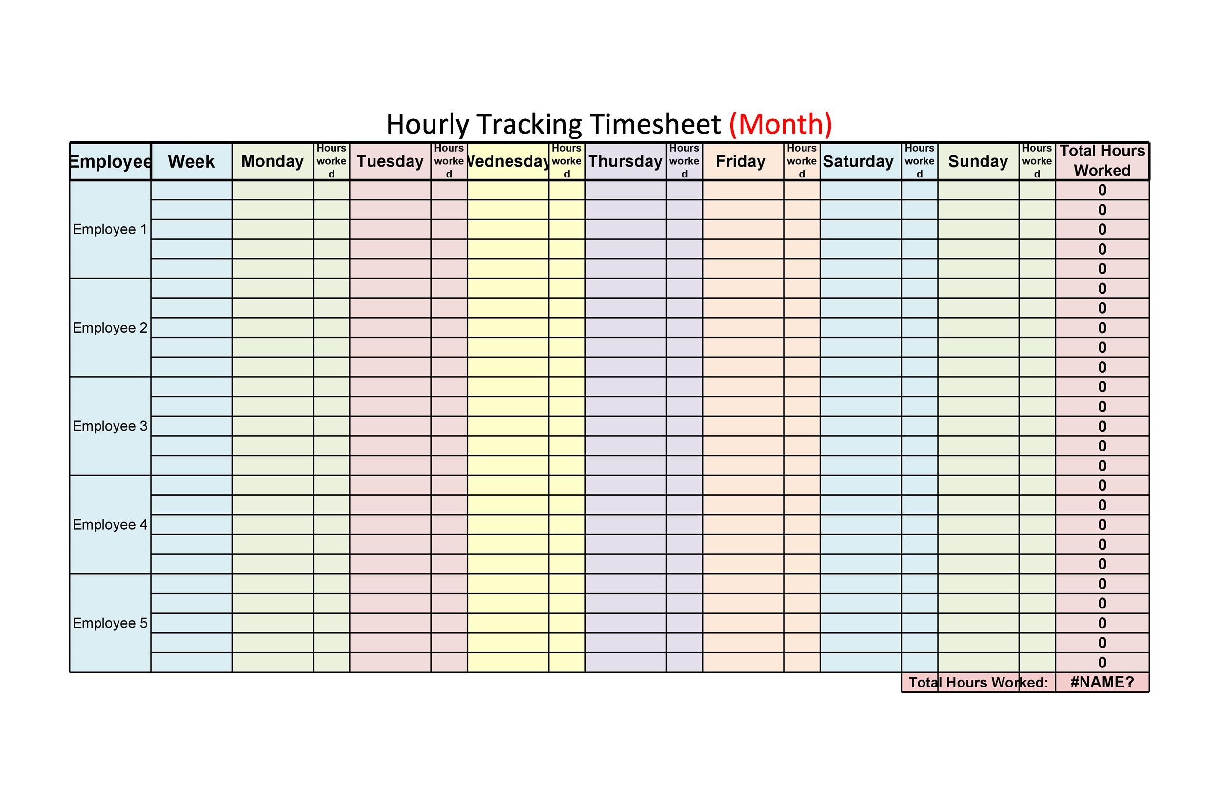 43 Effective Hourly Schedule Templates (Excel & MS Word) ᐅ TemplateLab