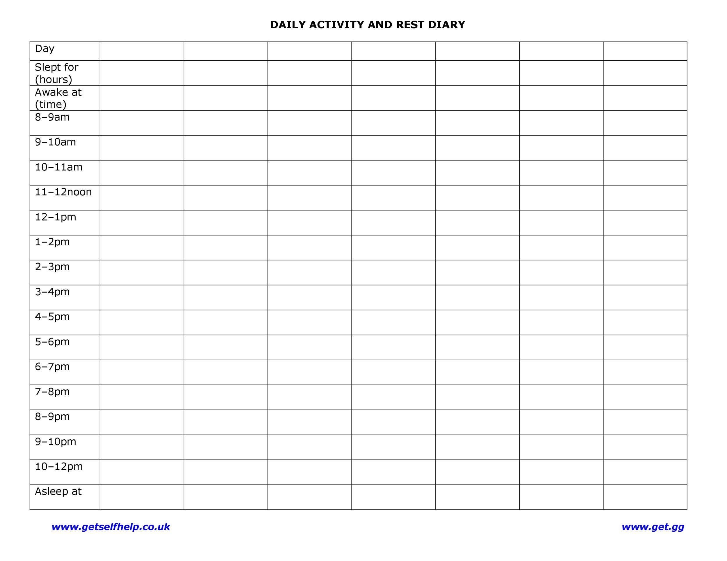 Free hourly schedule template 34