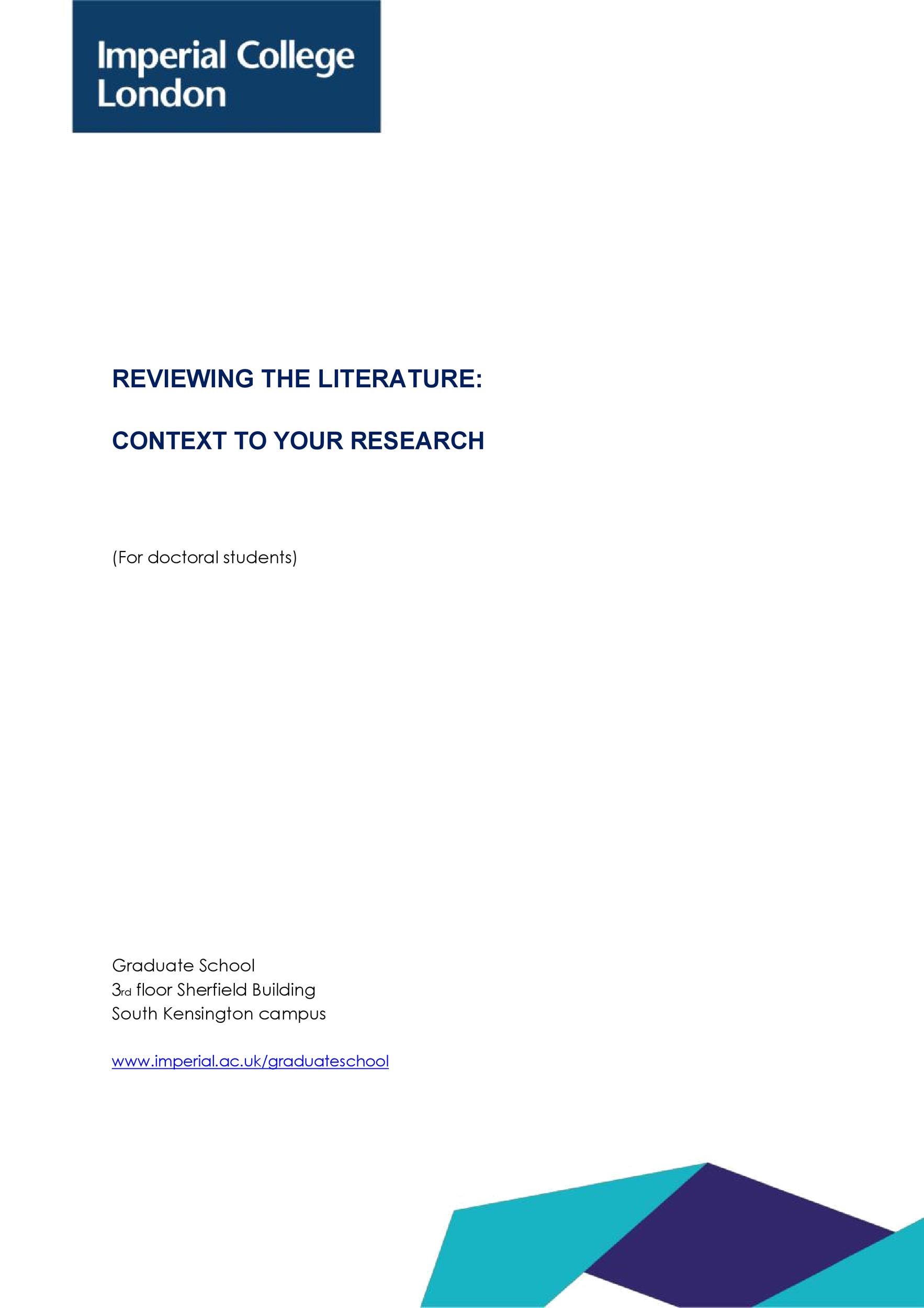Free literature review template 16