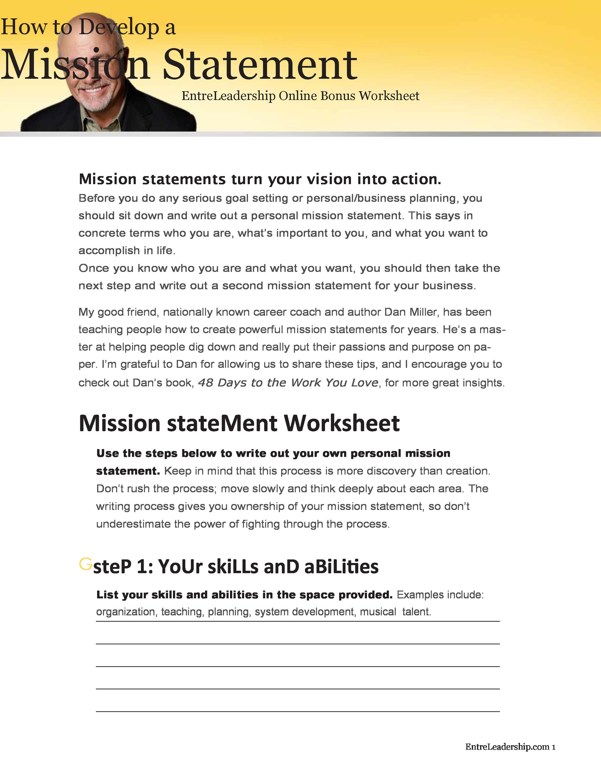 Free mission statement template 09