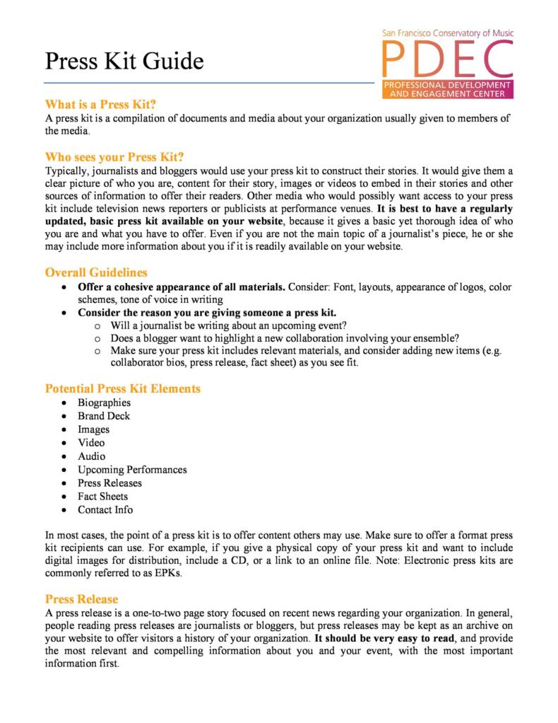 37 Best Press Kit Templates (100% Free) ᐅ TemplateLab