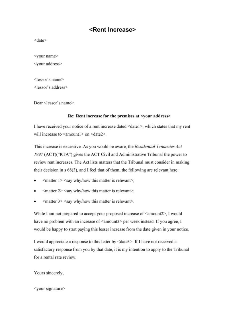 46 Friendly Rent Increase Letters Notices DOC PDF