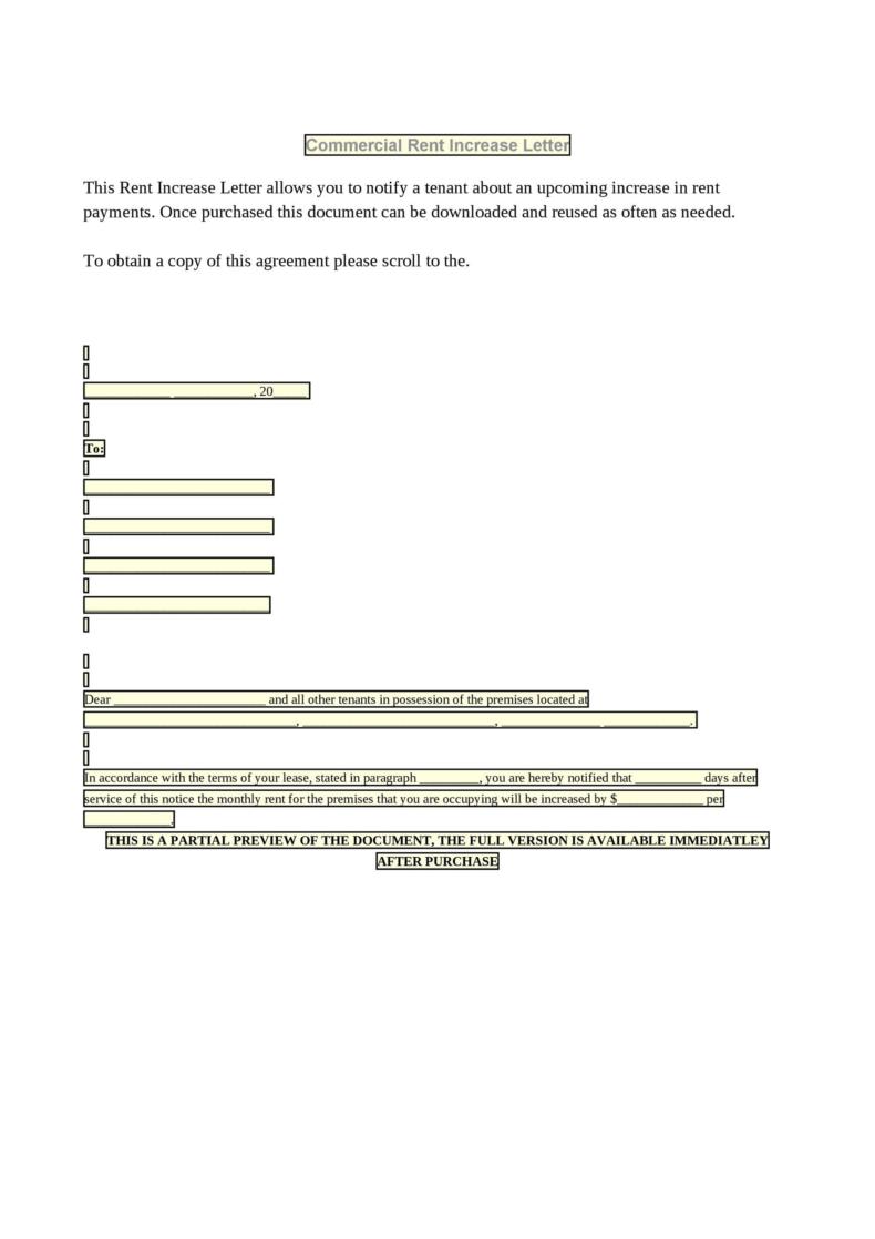 Rent Increase Letter Doc
