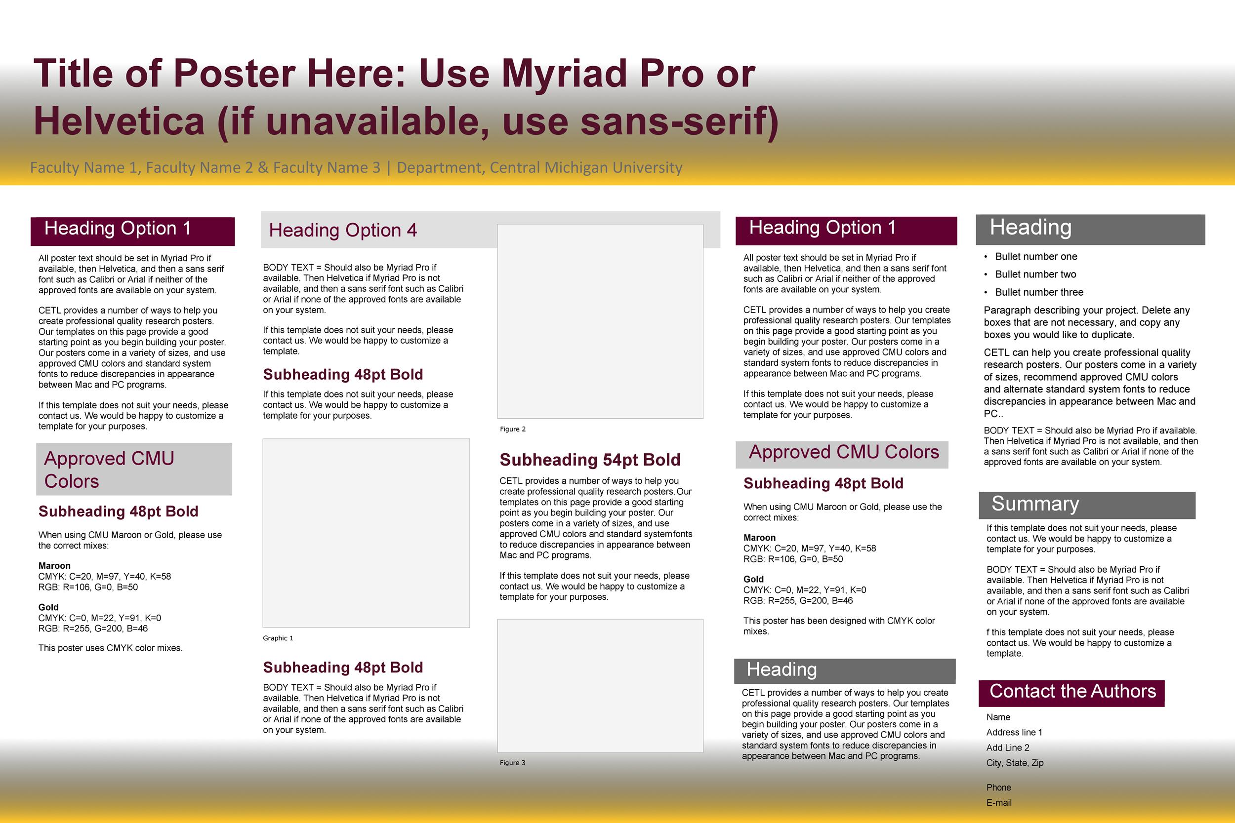 Free research poster template 03