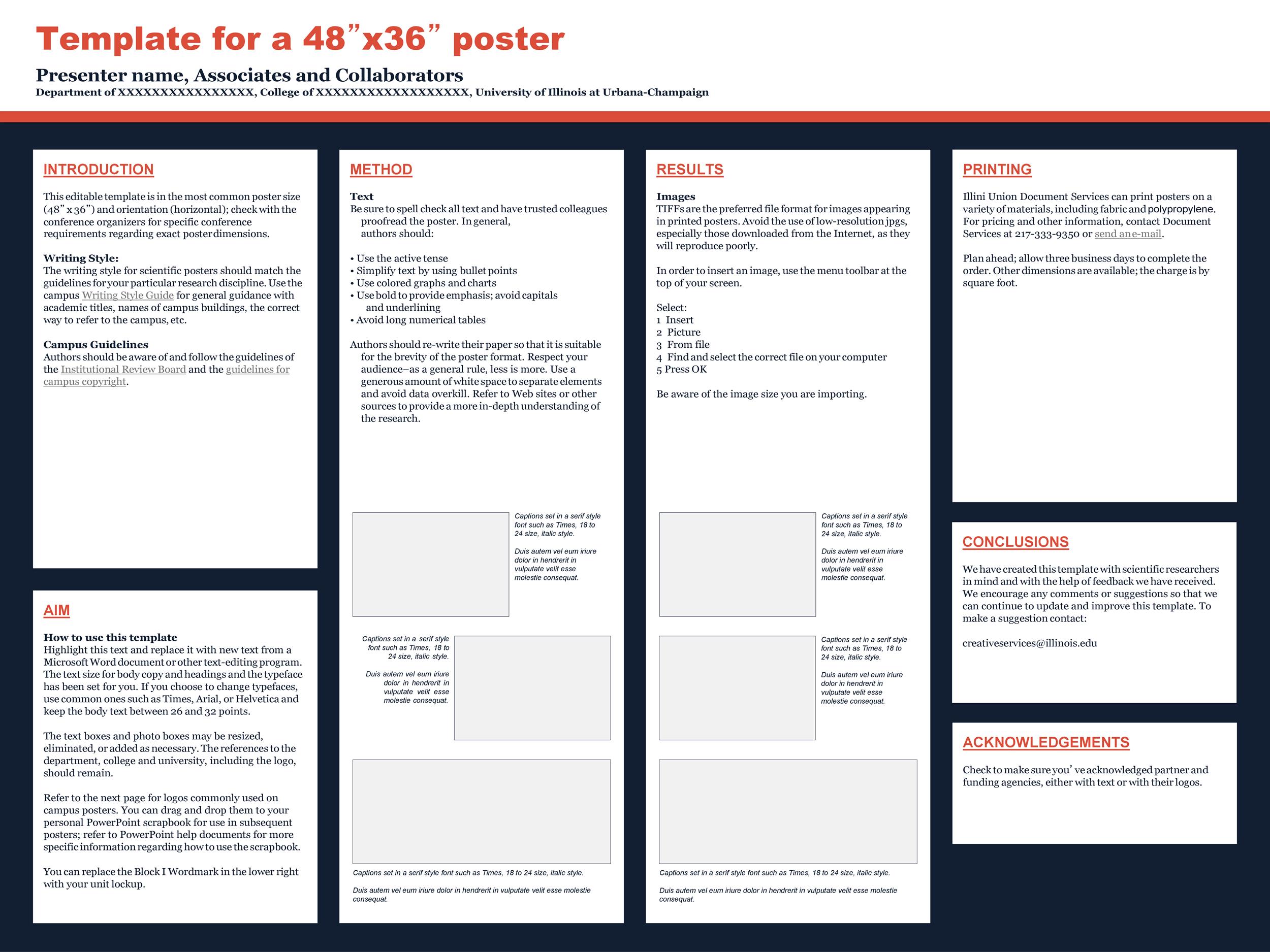 Free research poster template 06