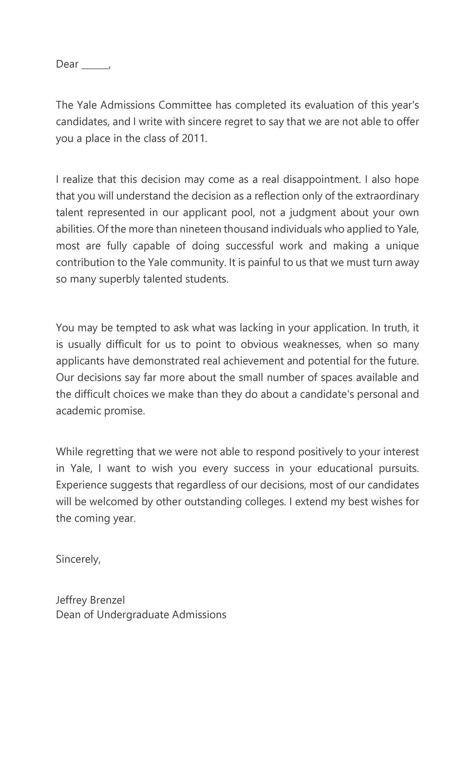 Free college rejection letter 04