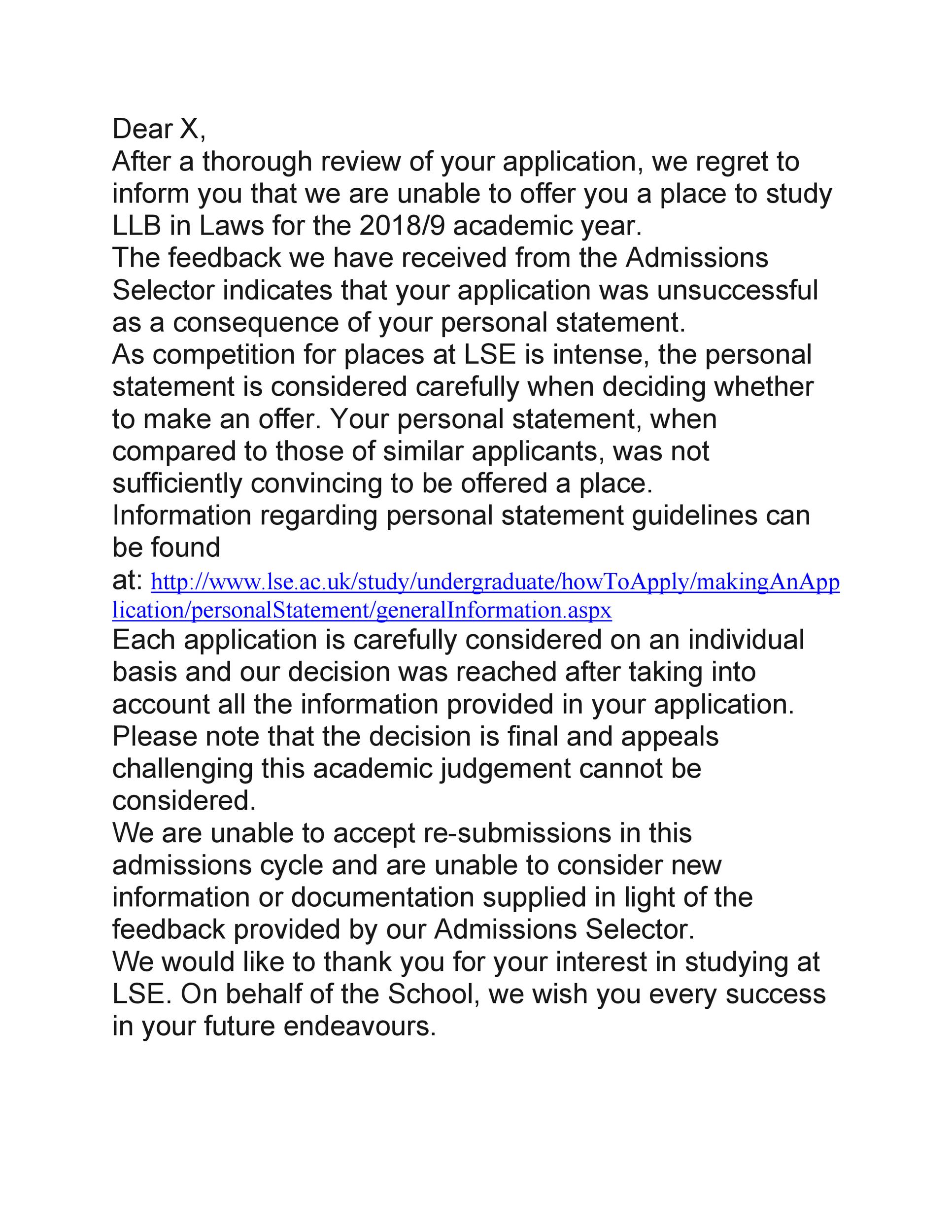 Free college rejection letter 27