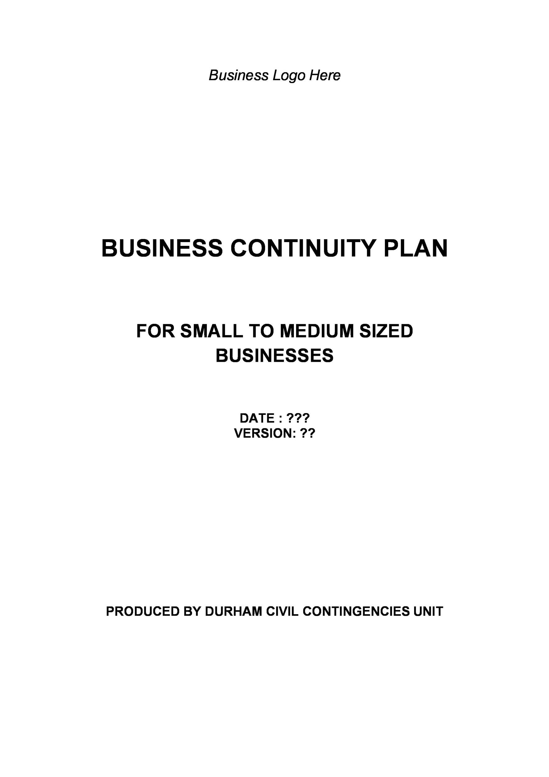 Free contingency plan template 18