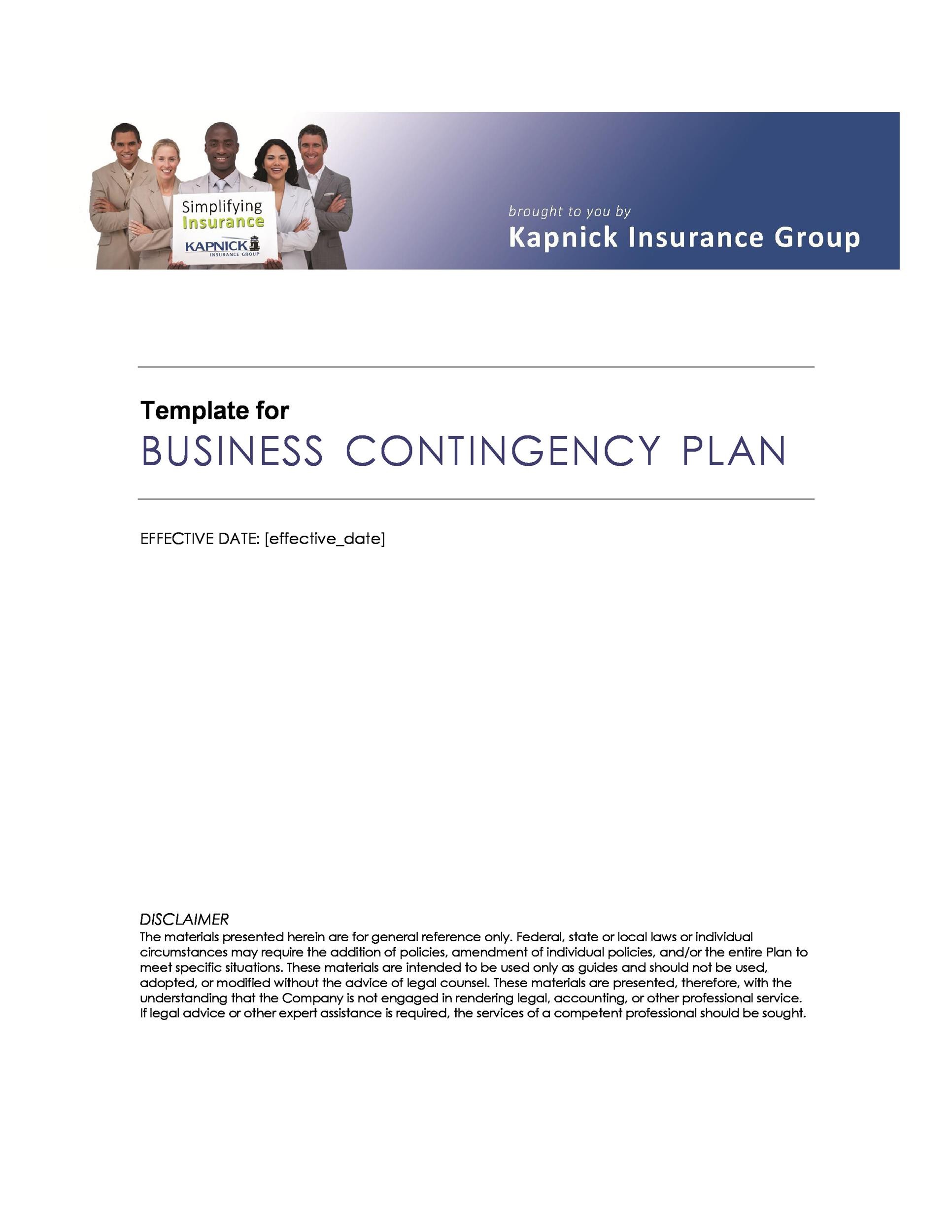 Free contingency plan template 24
