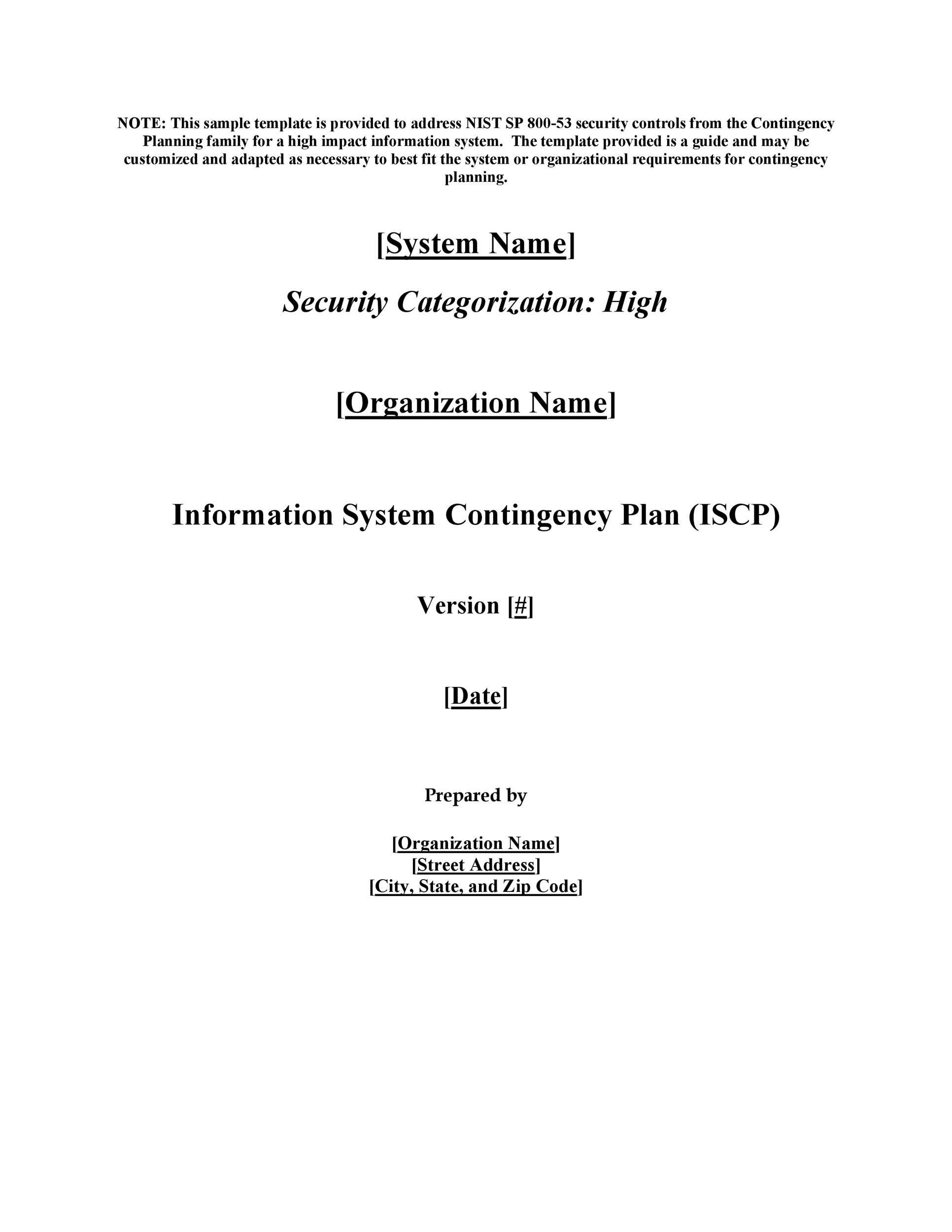 Free contingency plan template 26