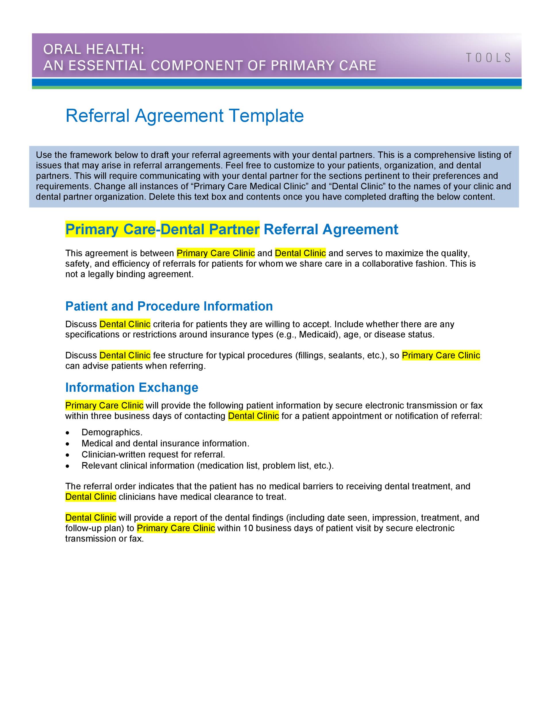 Free referral agreement template 12