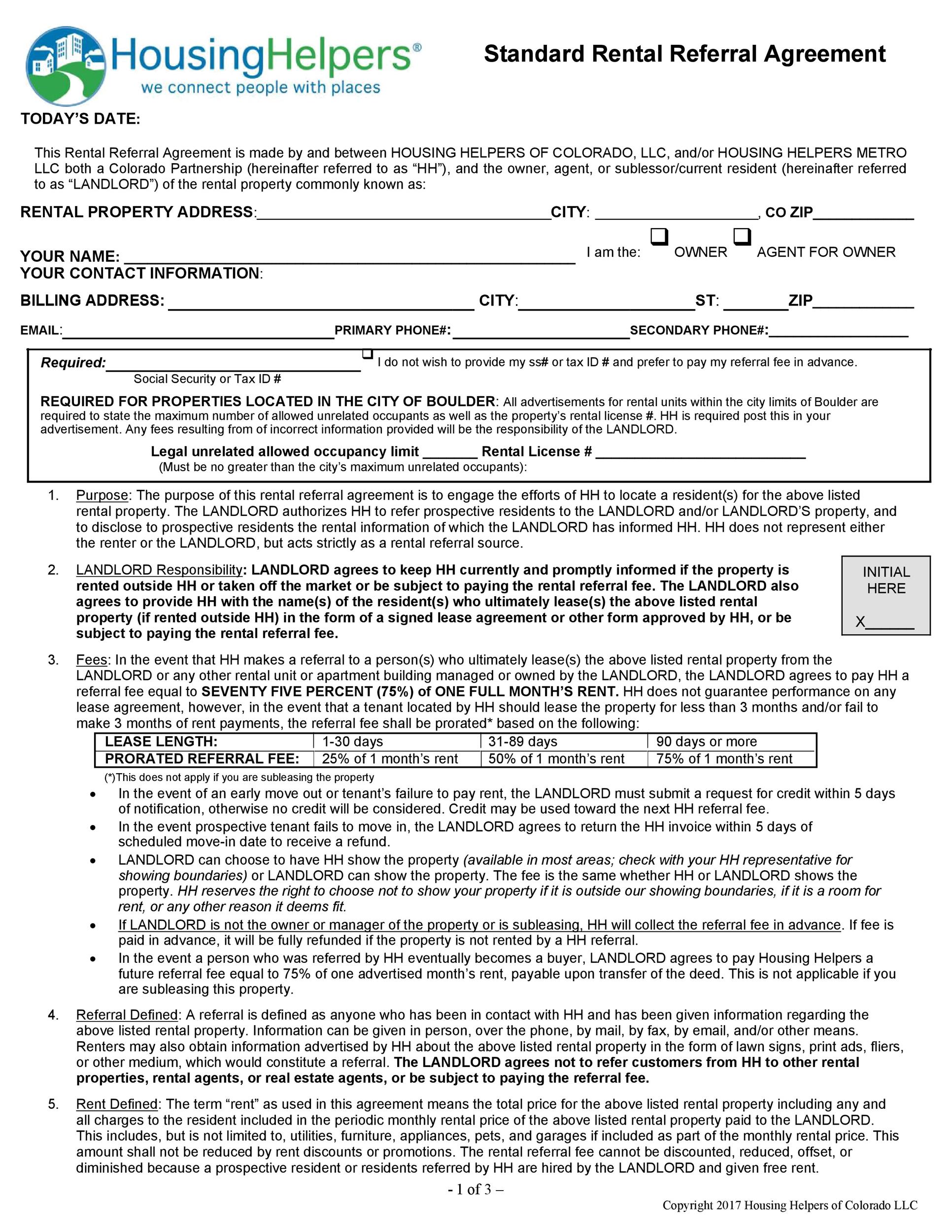 Free referral agreement template 23