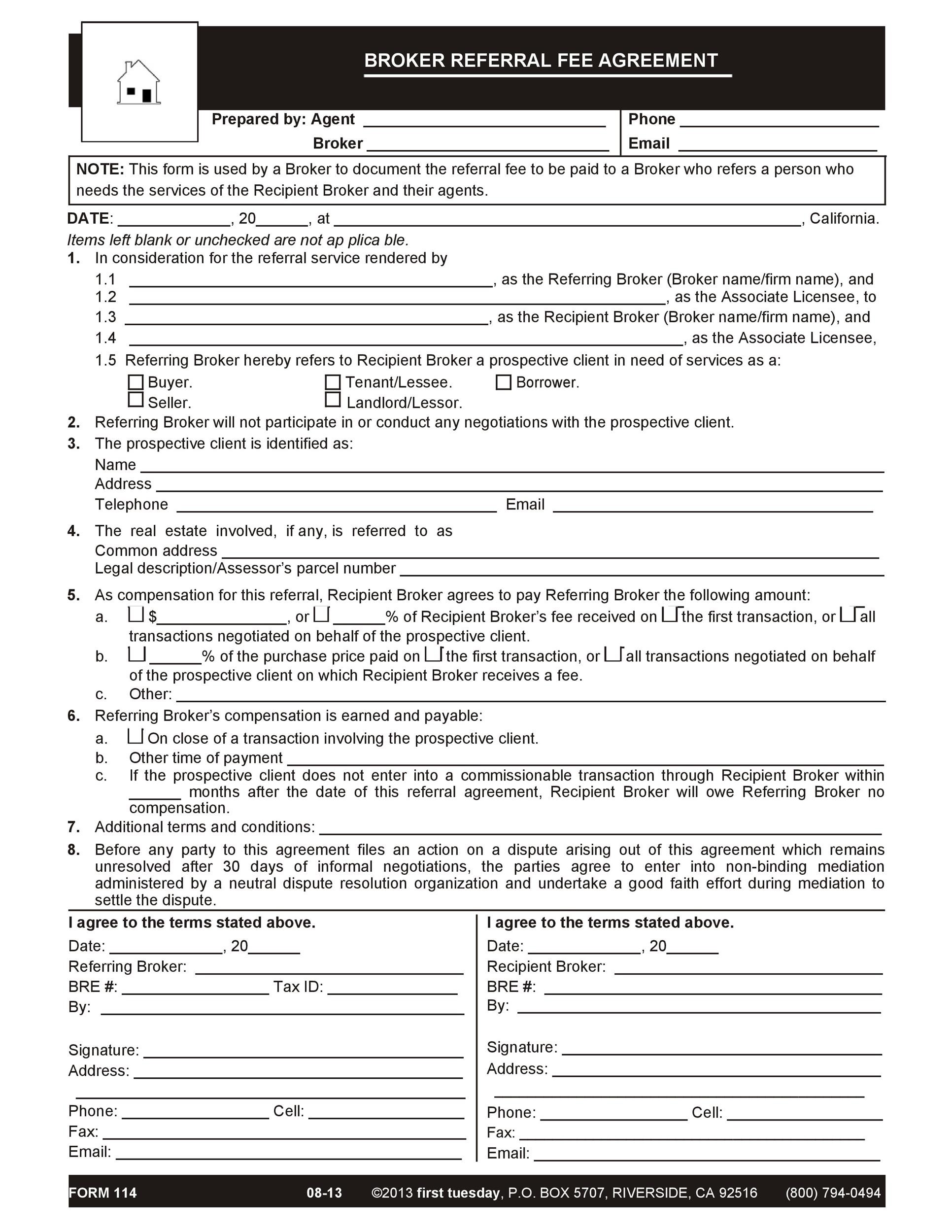 Free referral agreement template 31