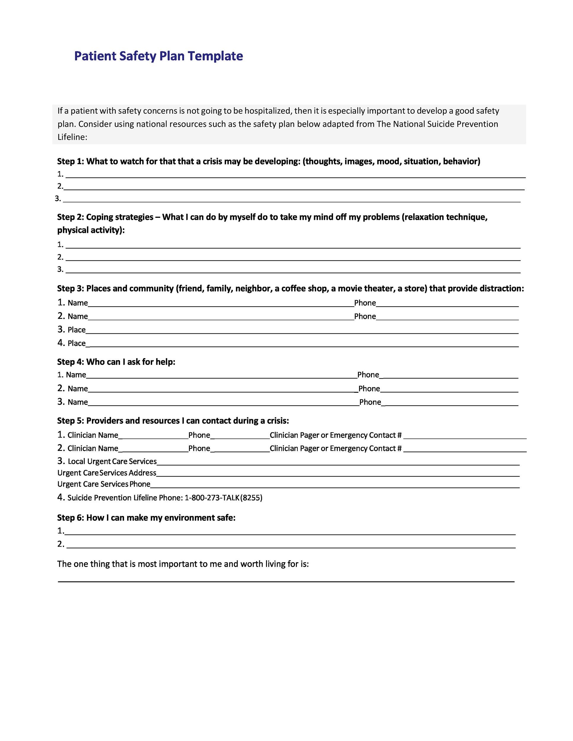 Free safety plan template 02