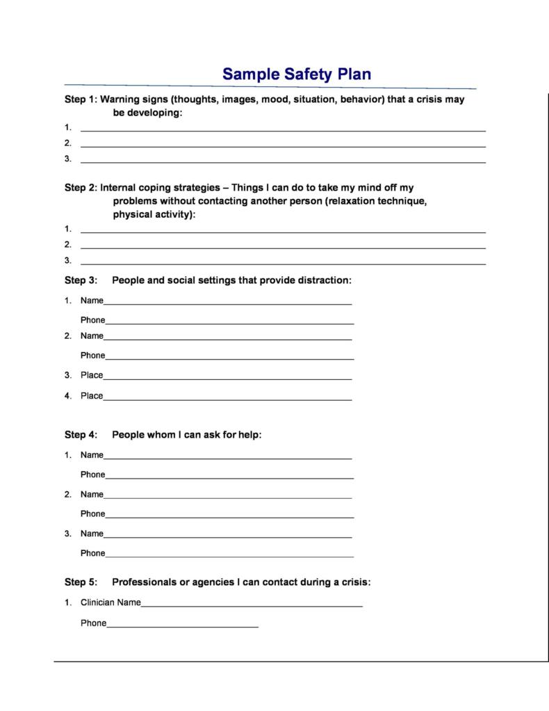 business safety plan template