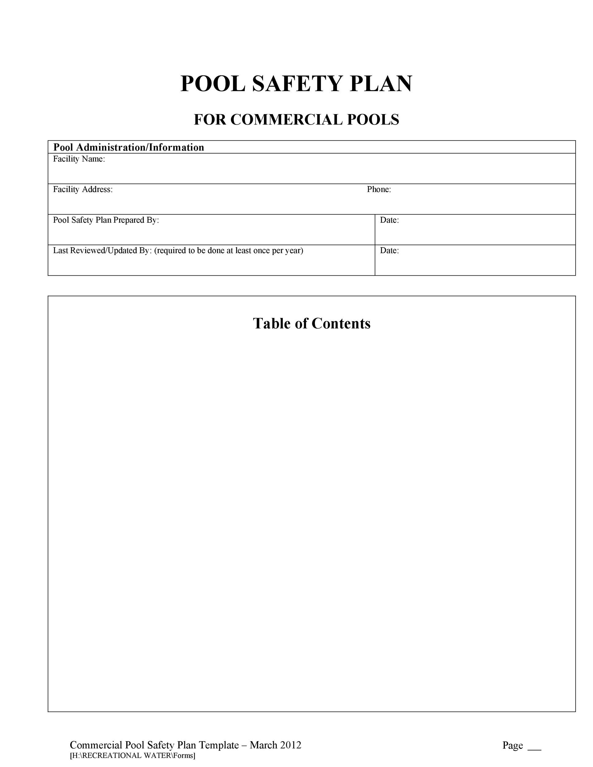 Free safety plan template 16