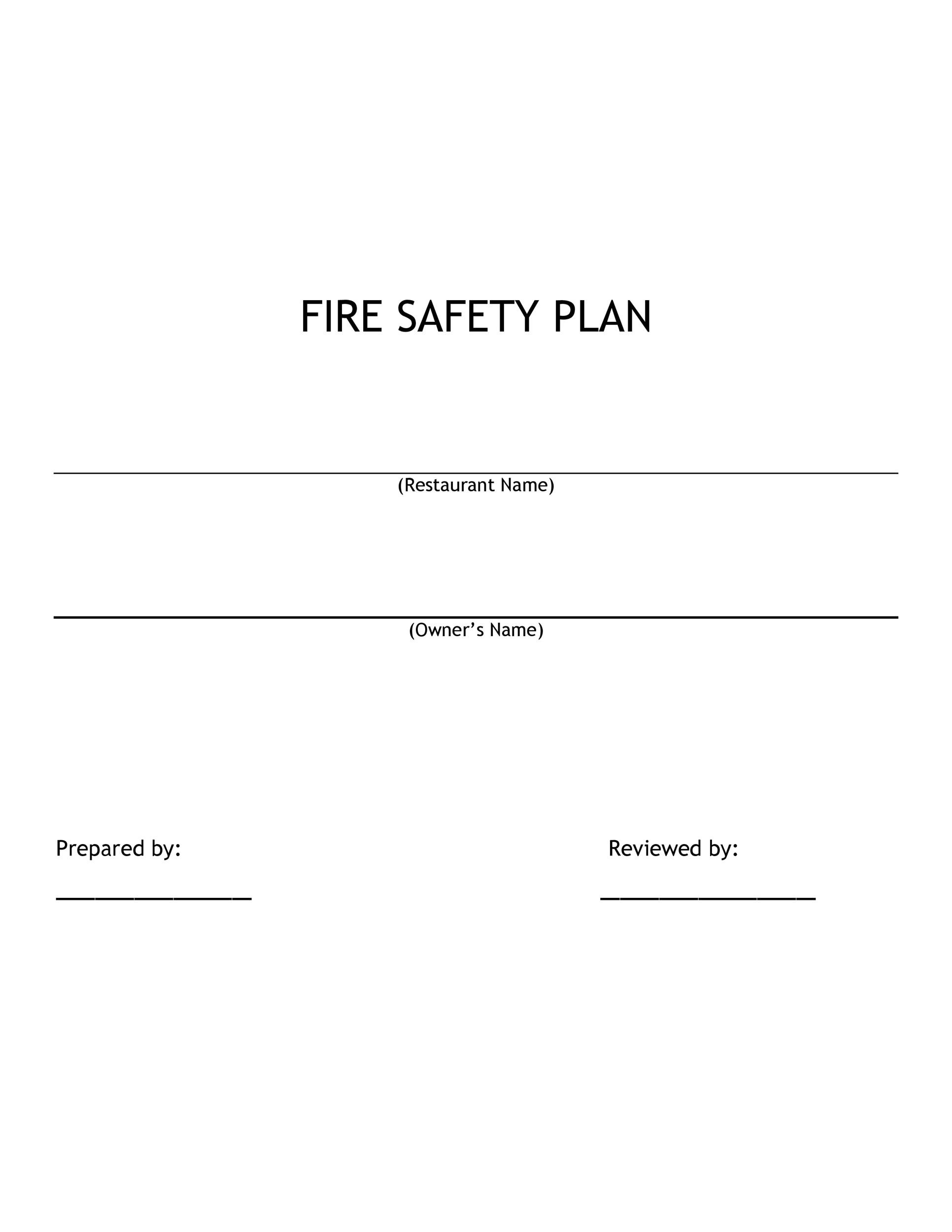 Free safety plan template 19