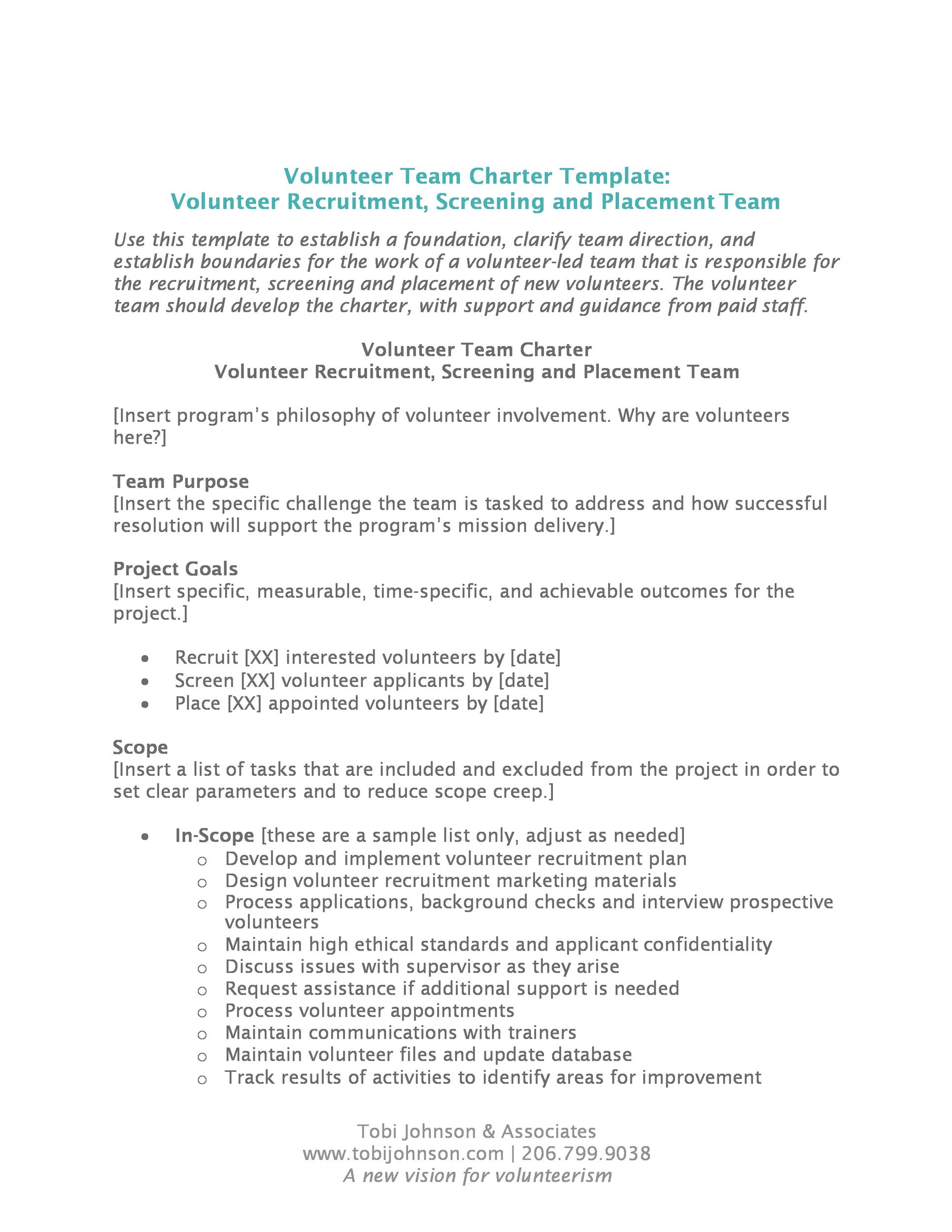 Free team charter template 17