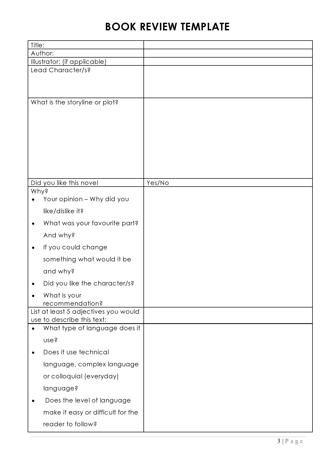 50 Best Book Review Templates Kids Middle School Etc TemplateLab 50 best book review templates kids middle school etc templatelab