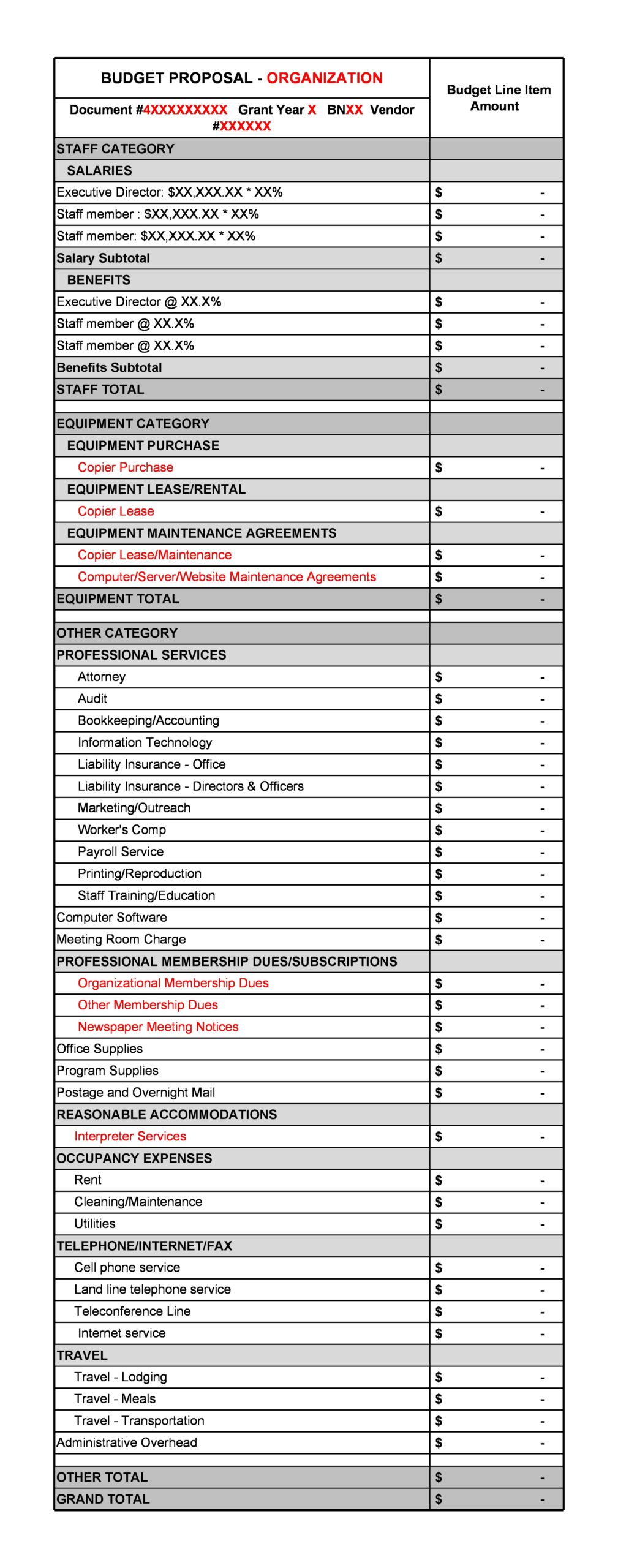 Free budget proposal template 02