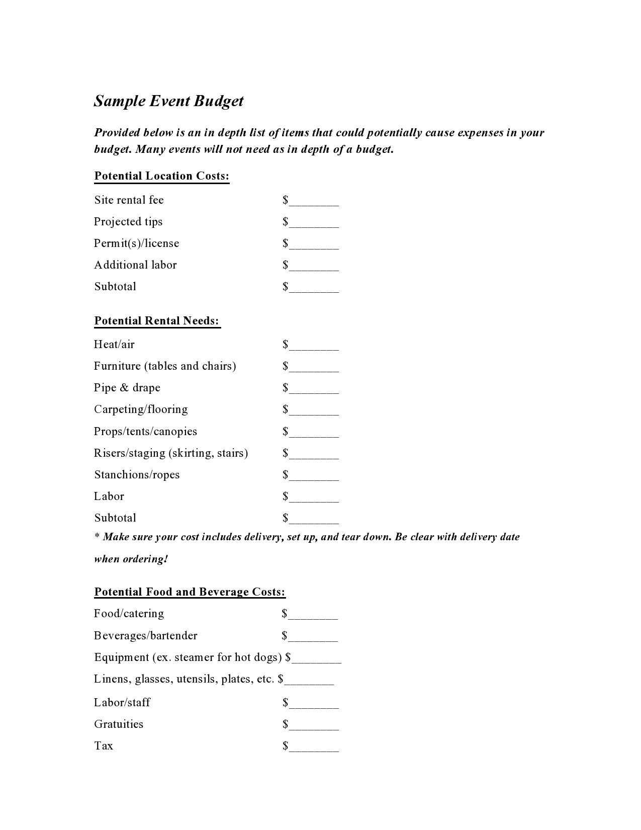 Free budget proposal template 19