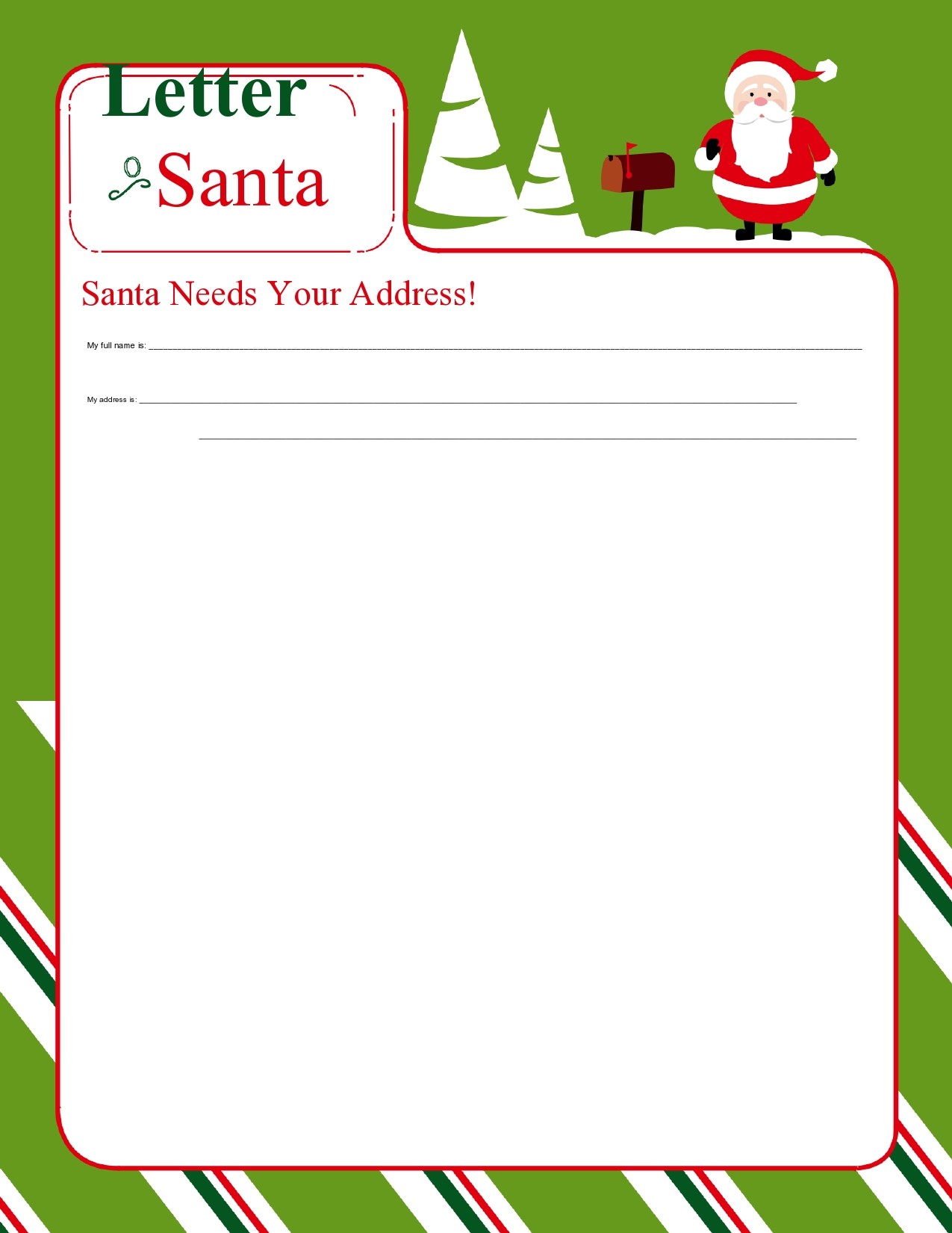 Free christmas letter template 02