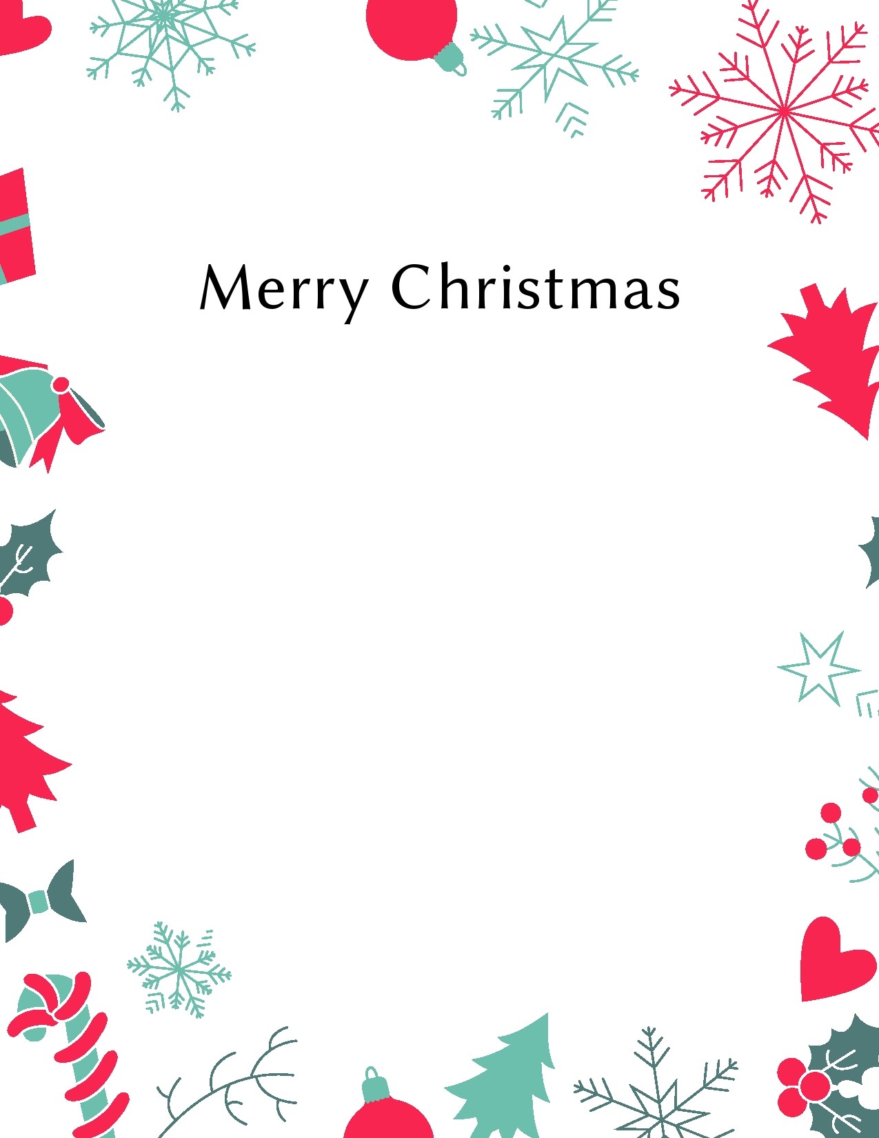 Free christmas letter template 13