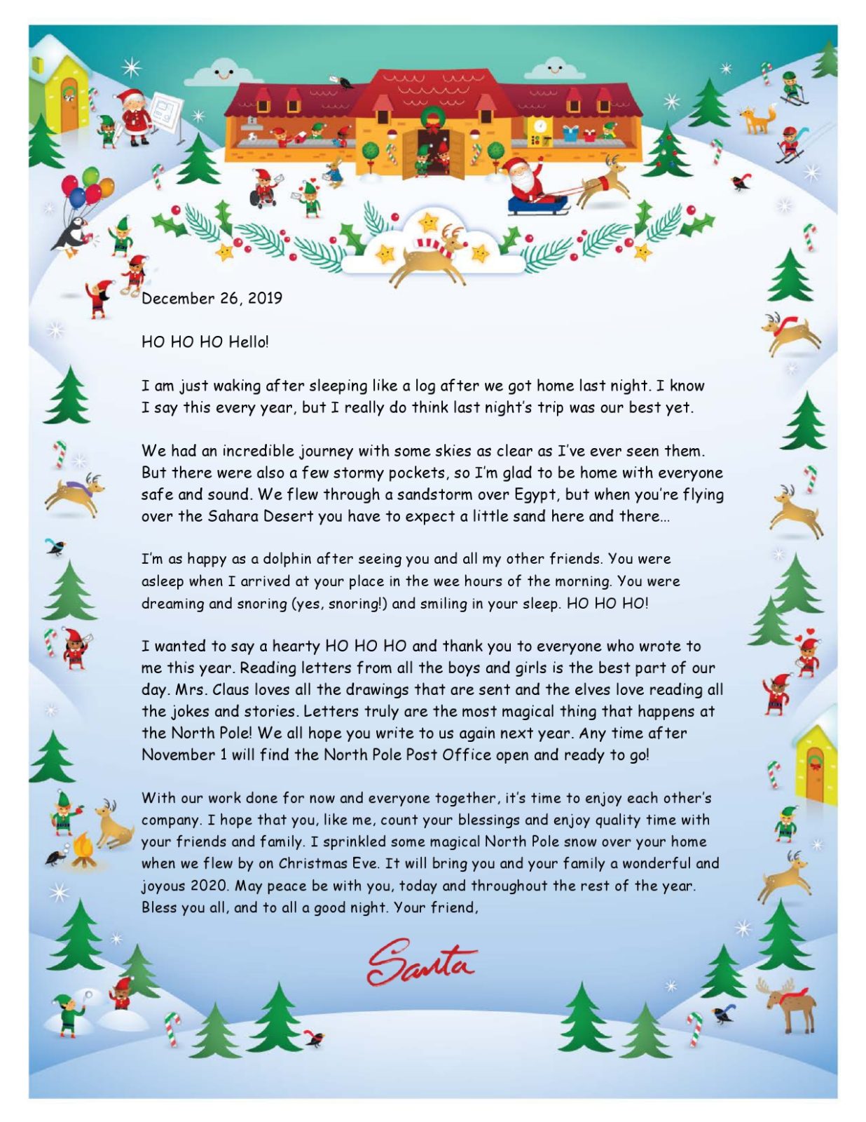 45 Printable Christmas Letter Templates 100 FREE TemplateLab