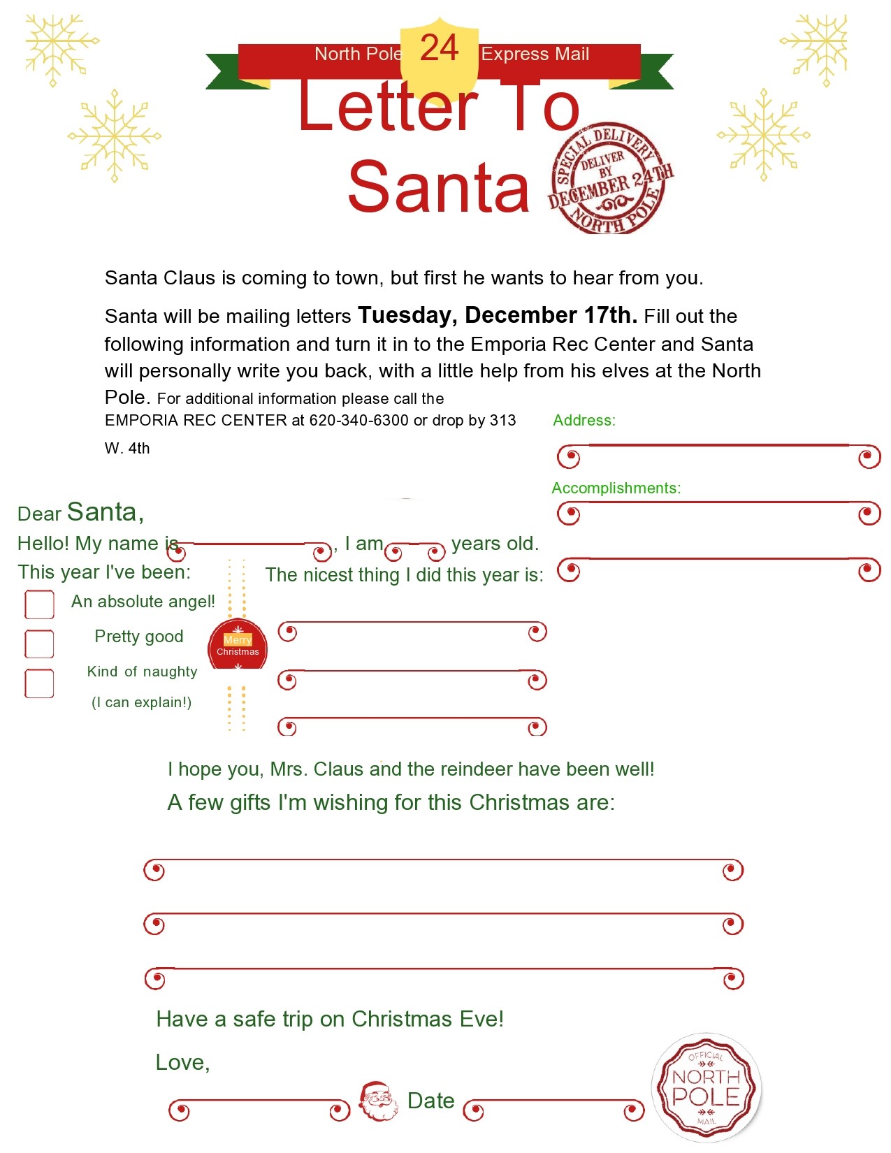Free christmas letter template 22