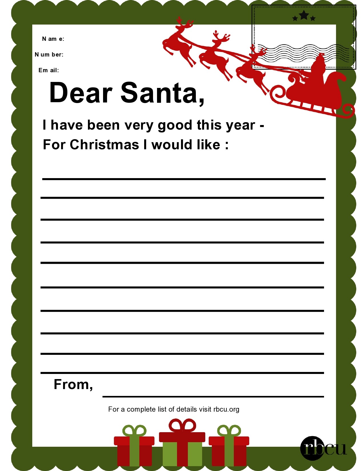 Free christmas letter template 23