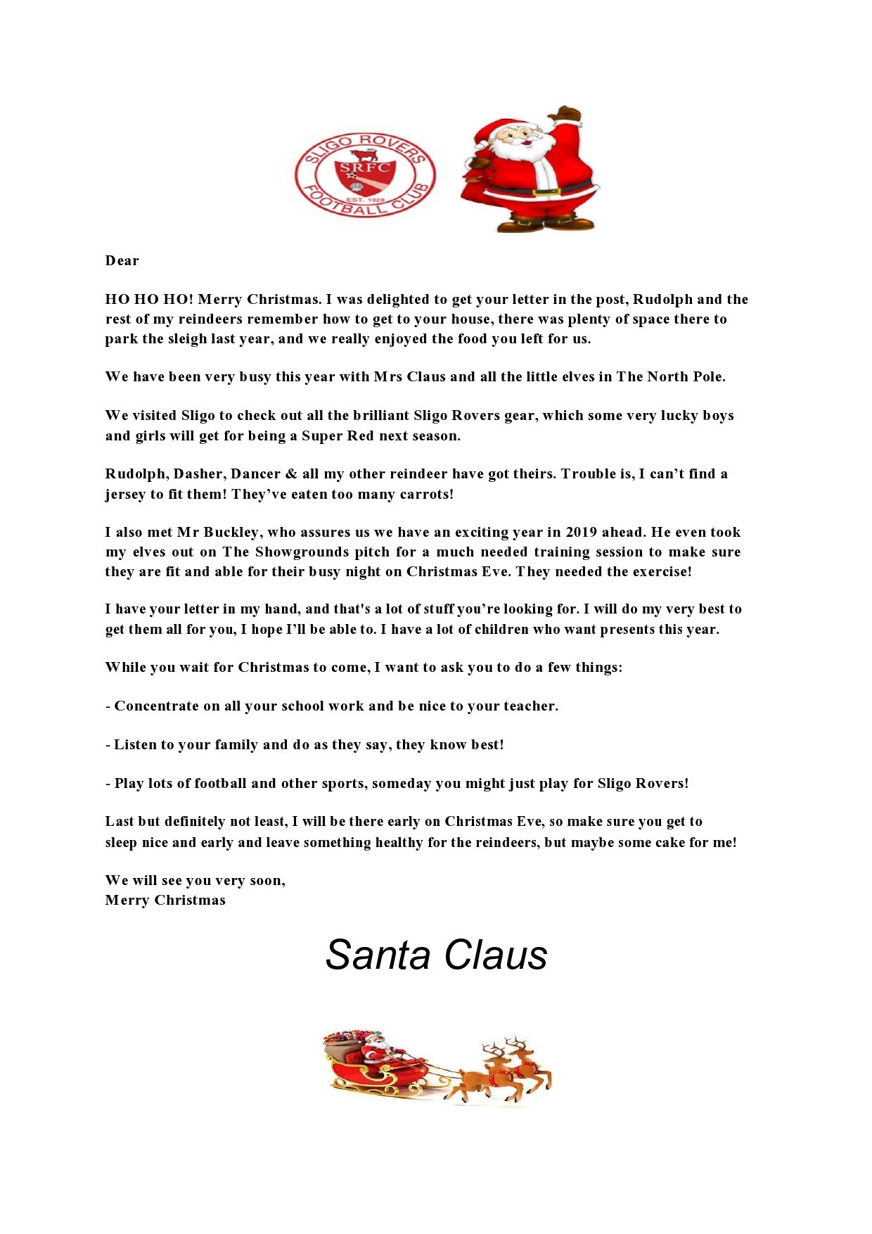 Free christmas letter template 31