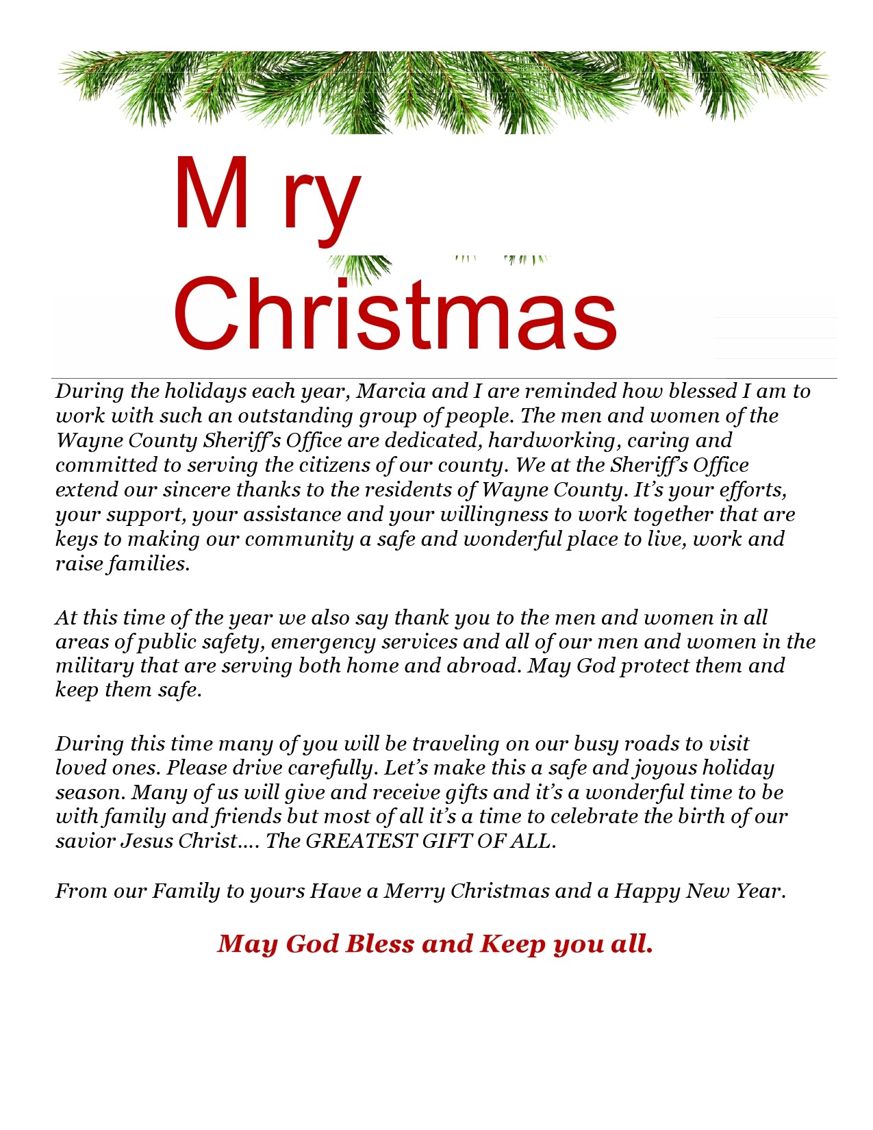 Free Christmas Letter Templates Word