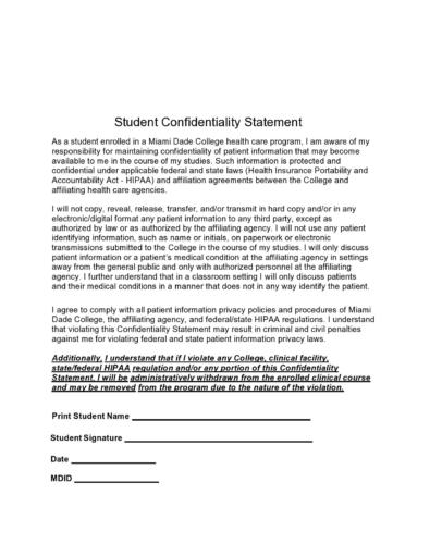 statement of confidentiality business plan template