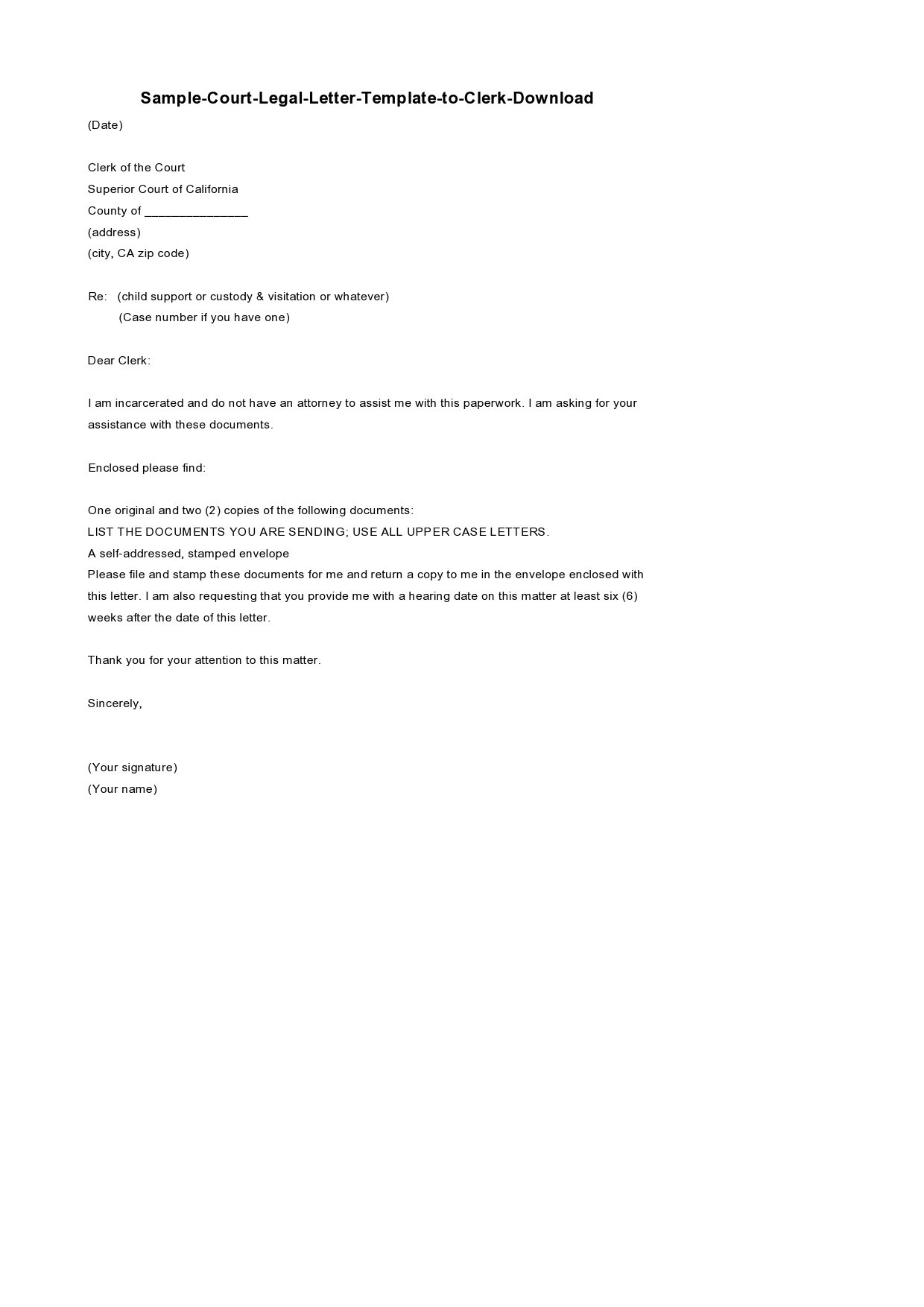 Sample Letter To Lawyer Requesting Documents from templatelab.com
