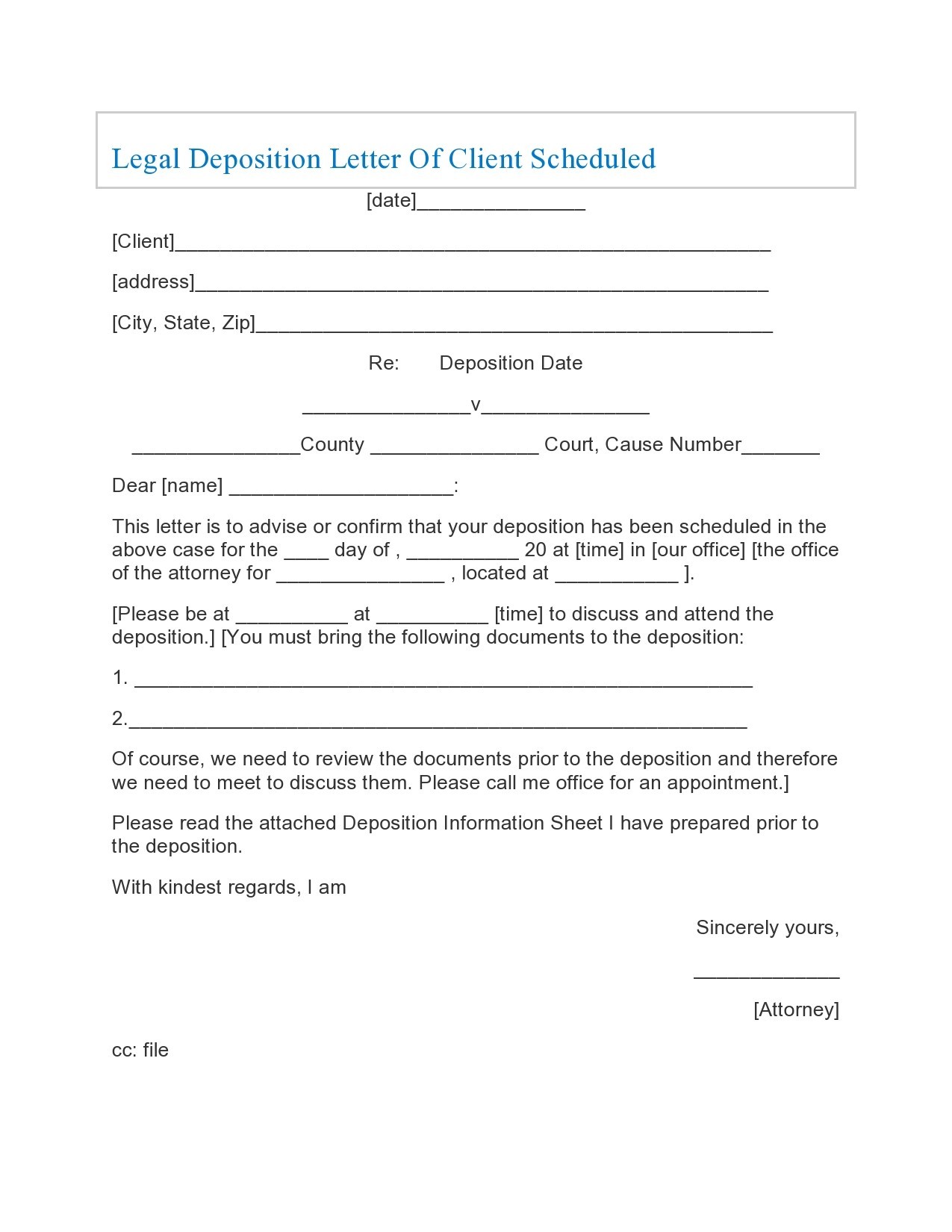 Free legal letter format 38