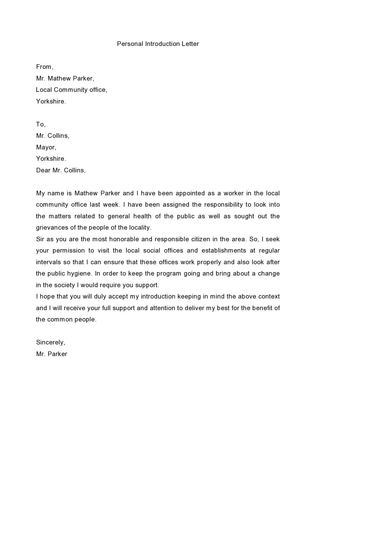 Free personal letter format 08