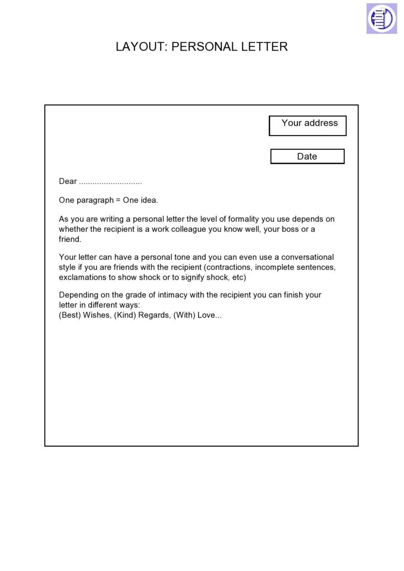 Personal letter free downloadable templates for word