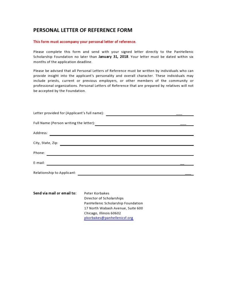 Personal letter free downloadable templates for word