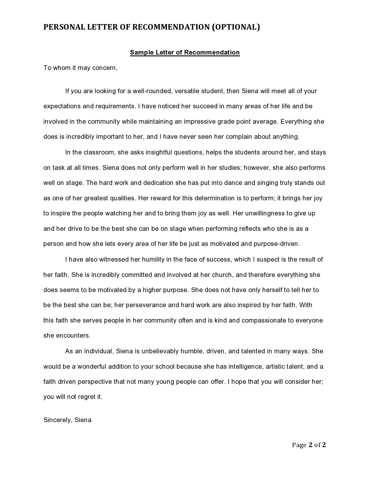 Free personal letter format 22