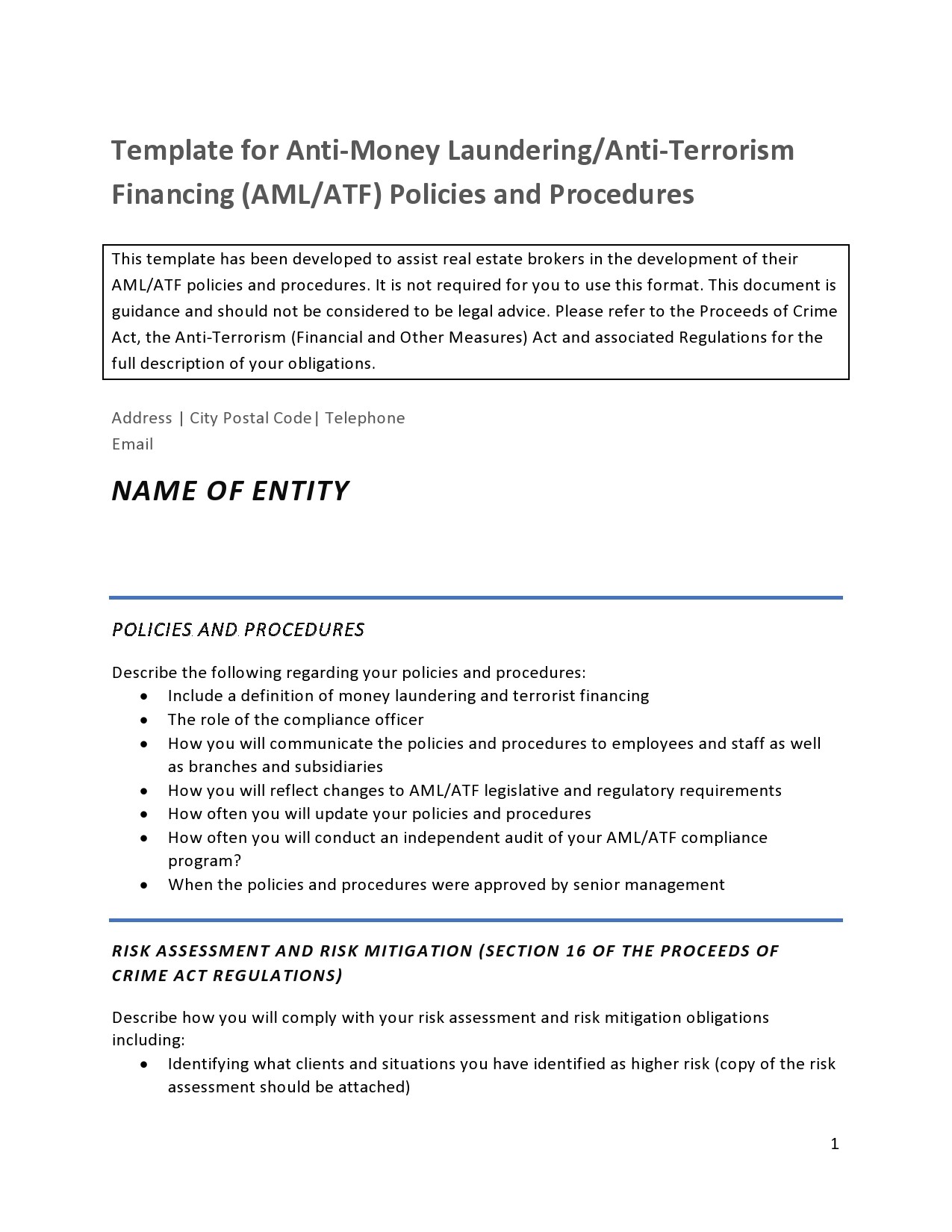 Free policy and procedure template 11