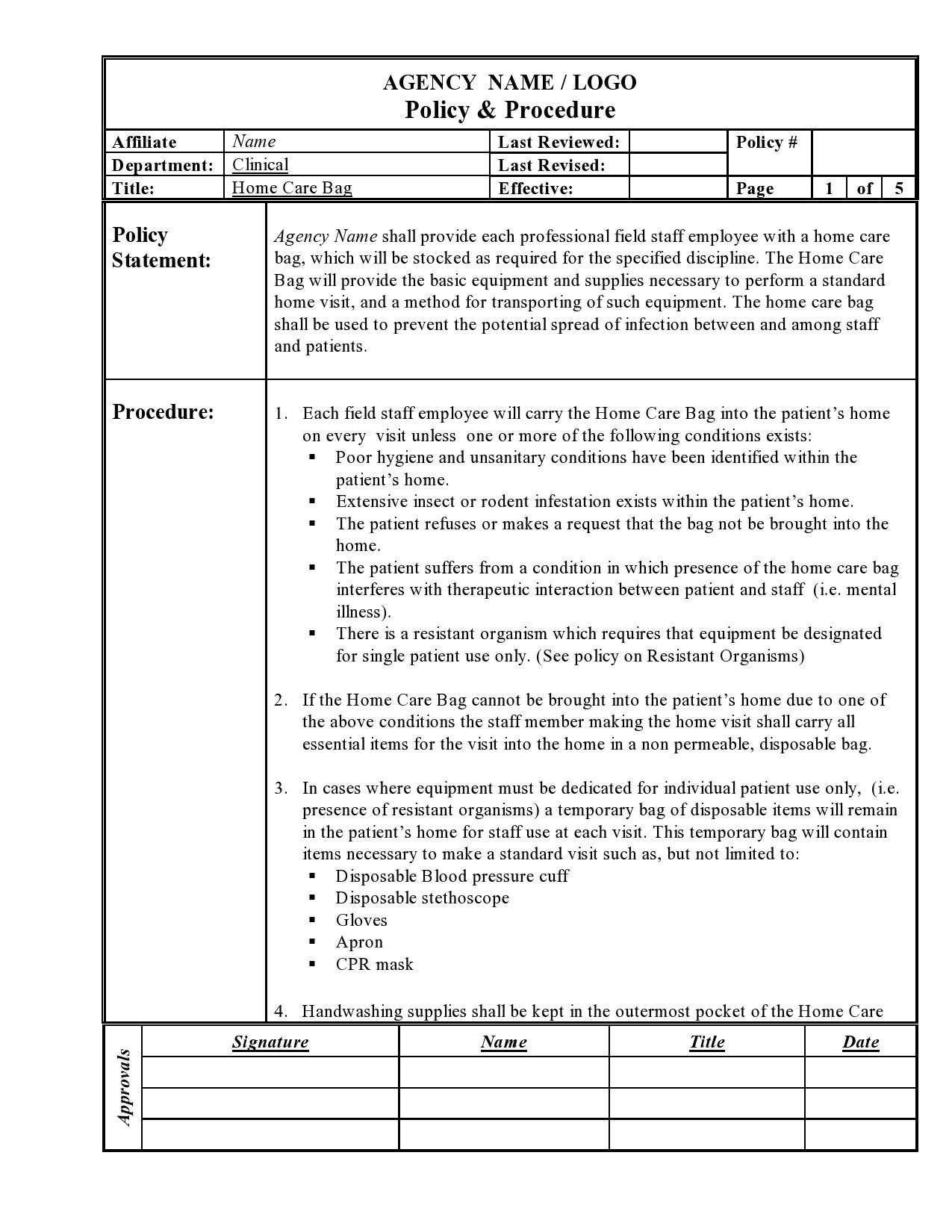 Free policy and procedure template 28