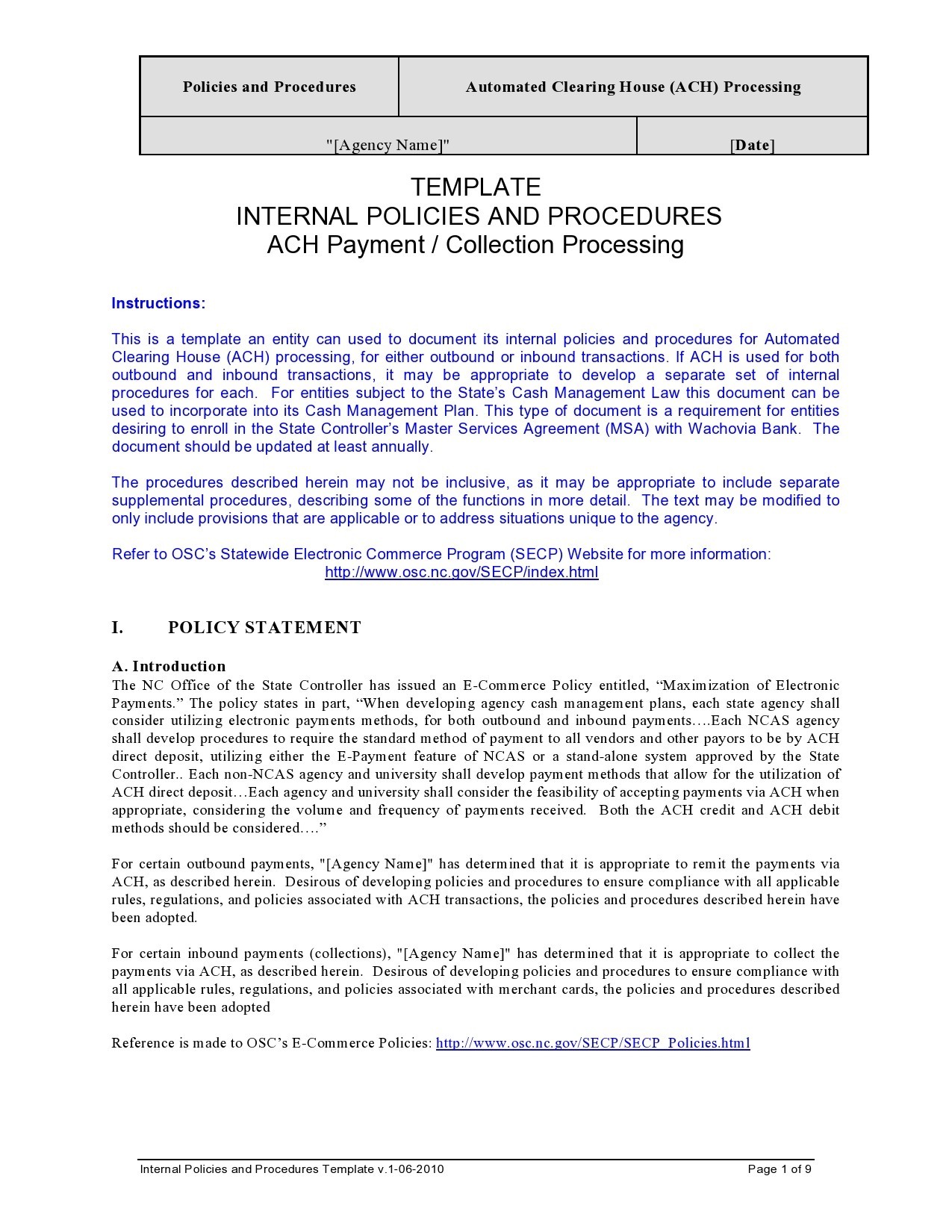 50 Free Policy And Procedure Templates Manuals TemplateLab